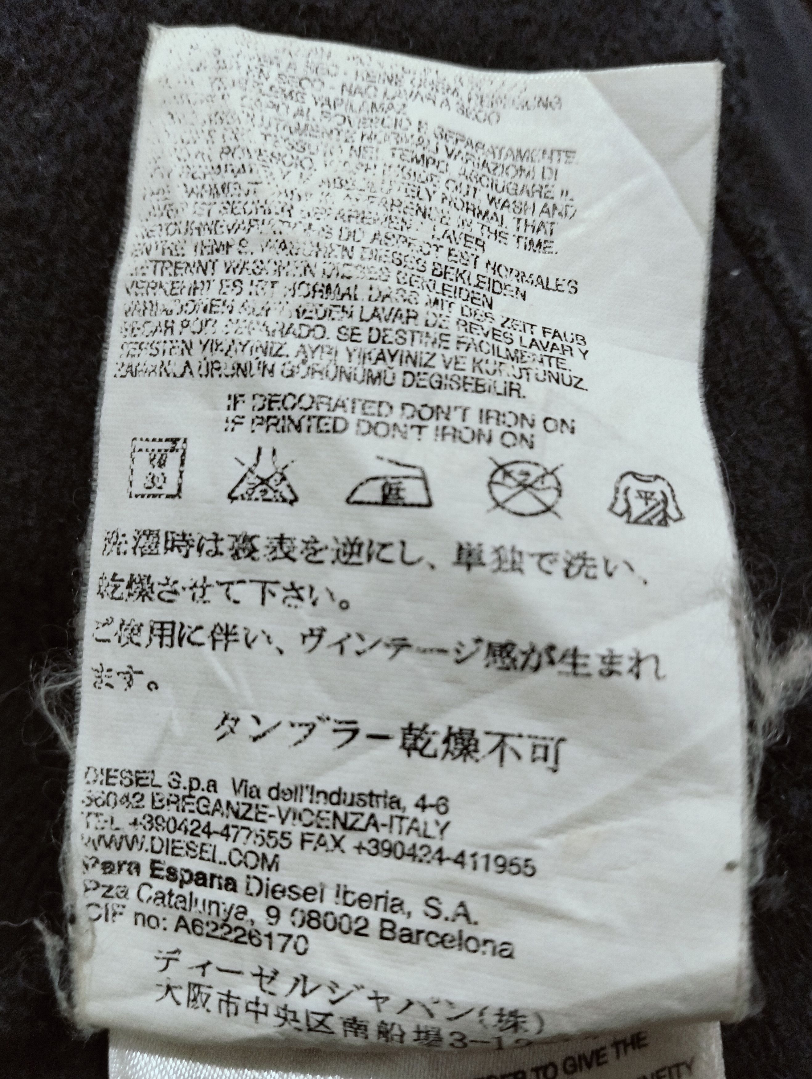 Diesel × Vintage Vintage Archival Avant Garde DIESEL Zip Hoodie sweatshirt Size US L / EU 52-54 / 3 - 6 Thumbnail