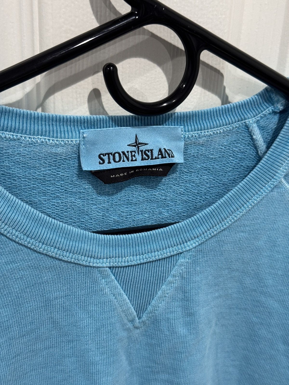 Stone Island Stone Island Garment Dyed Blue Malfile Sweater Sz L fits TTS Size US L / EU 52-54 / 3 - 5 Thumbnail