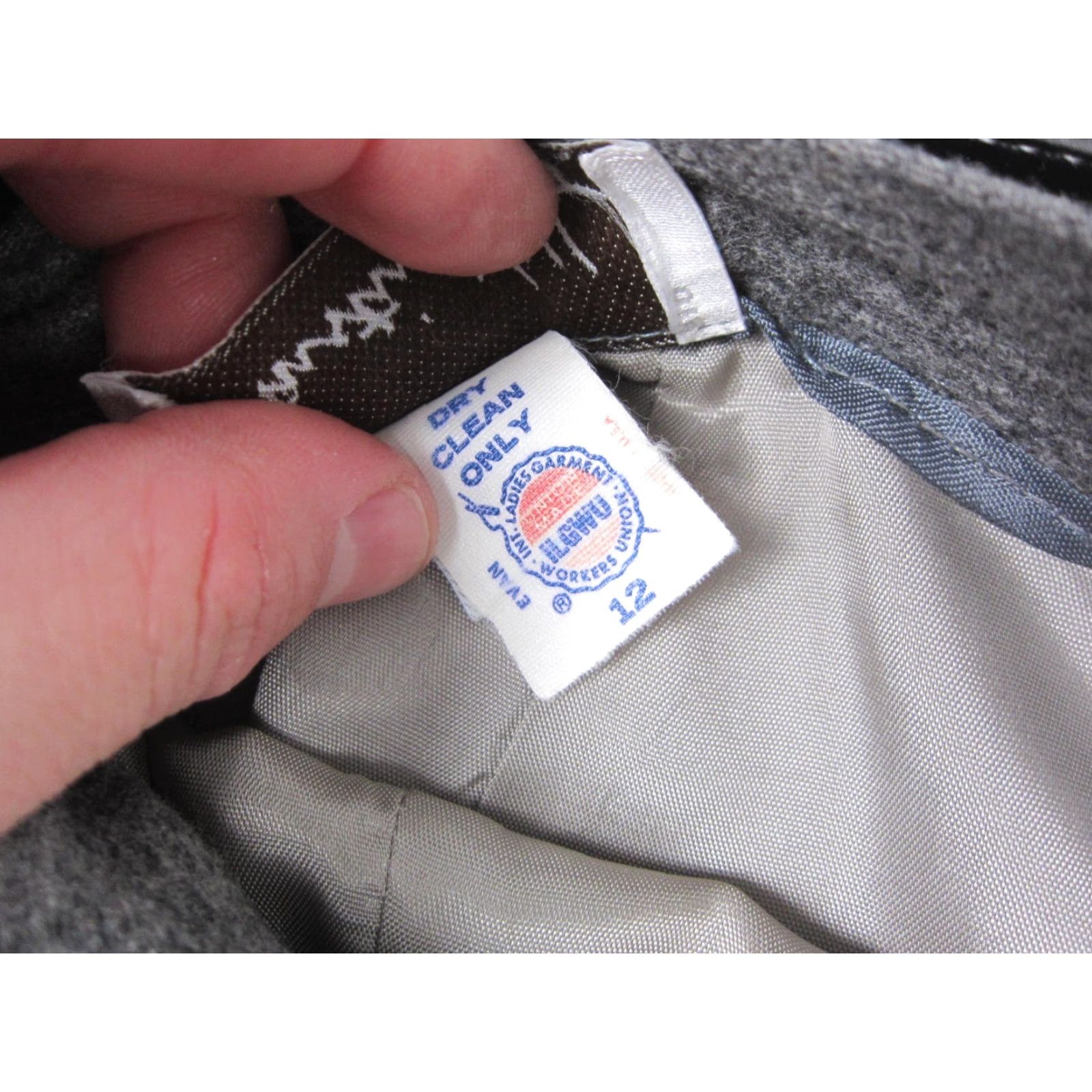 Vintage VINTAGE Austin Hill Skirt Womens 12 Gray Wool A-Line Knee Length Made in USA 80s Mens Womens Girls Size 34" / US 12 / IT 48 - 5 Thumbnail