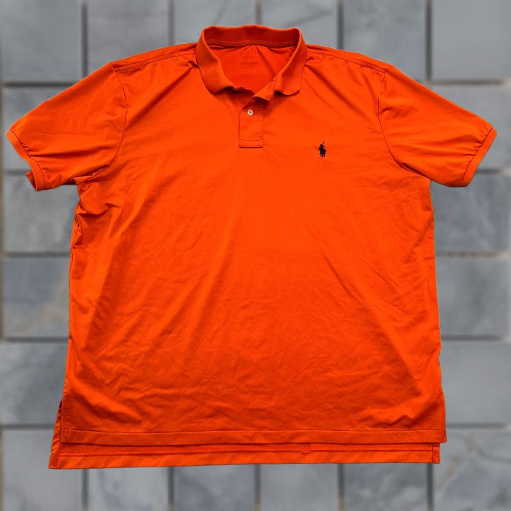 Polo Ralph Lauren Polo Ralph Lauren Shirt Mens 2XL Orange Performance Golf Stretch Travel Pony Polo Shirt Size US XXL / EU 58 / 5 - 1 Thumbnail