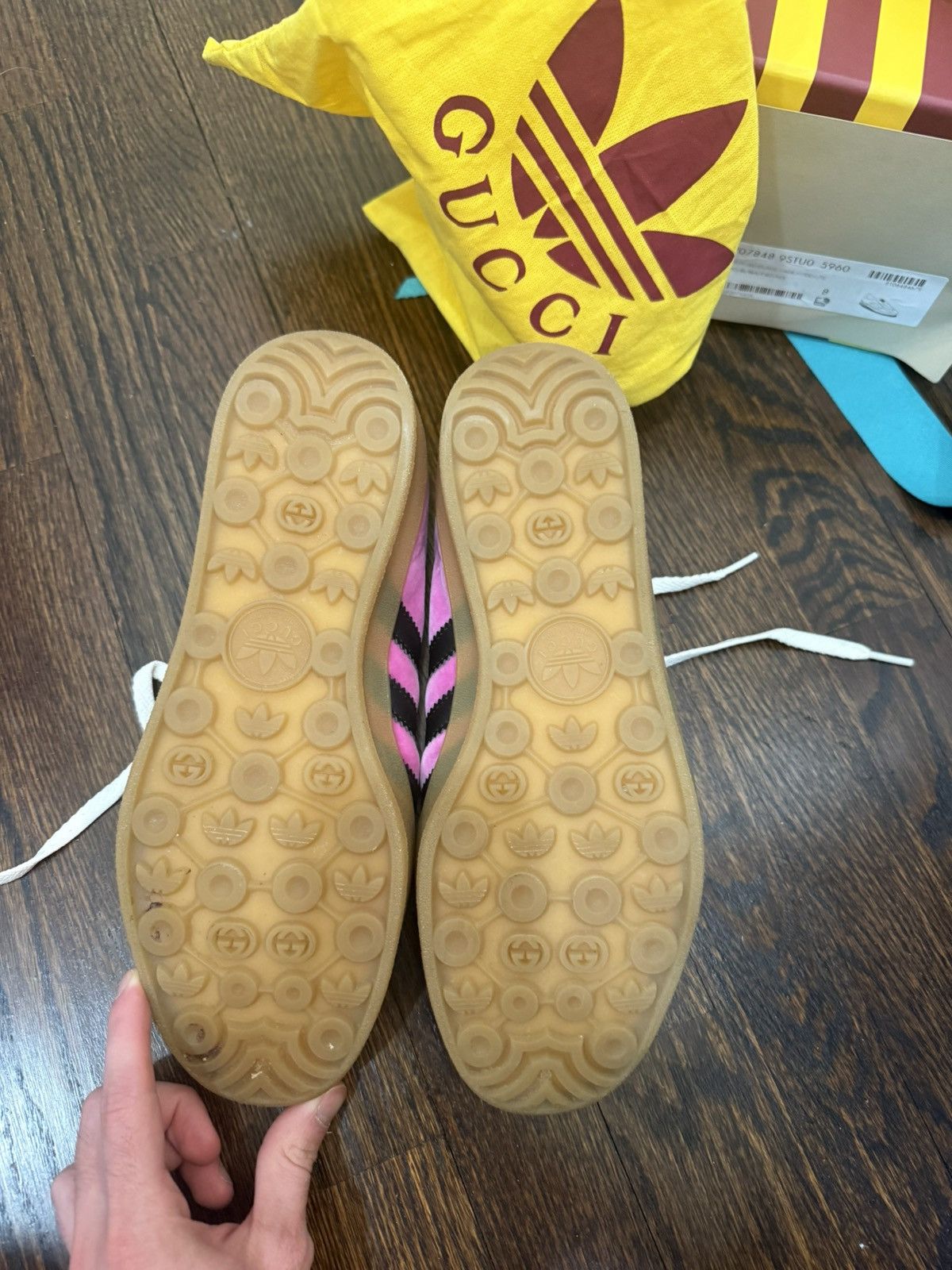 Adidas × Gucci Gucci X Adidas Pink Gazelle Size US 8.5 / EU 41-42 - 6 Thumbnail