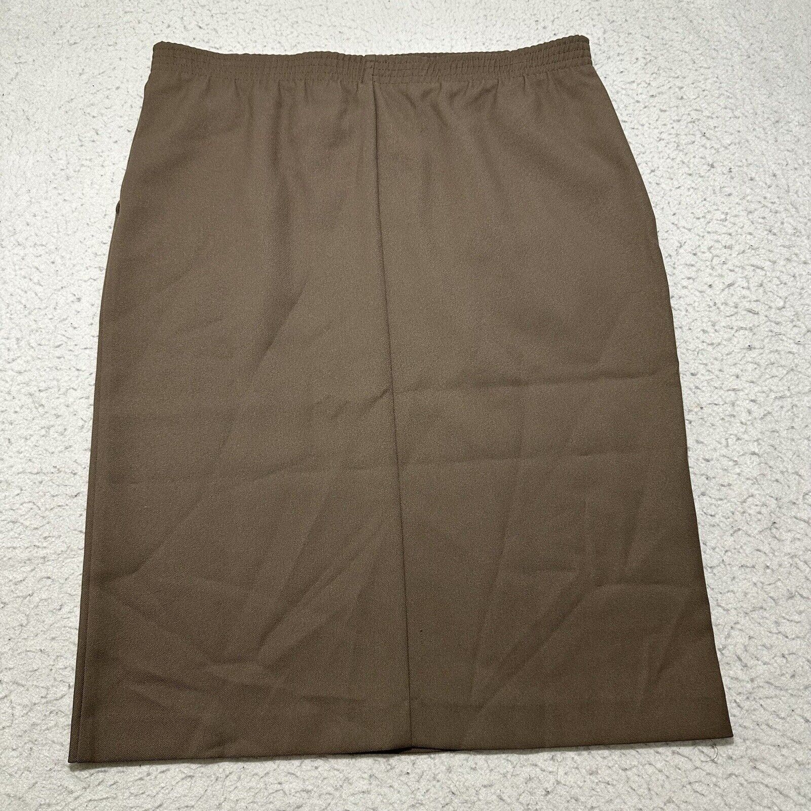 Other Vintage Donnkenny 14 Brown Straight Pencil Career Skirt Size 36" / US 14 / IT 50 - 6 Thumbnail