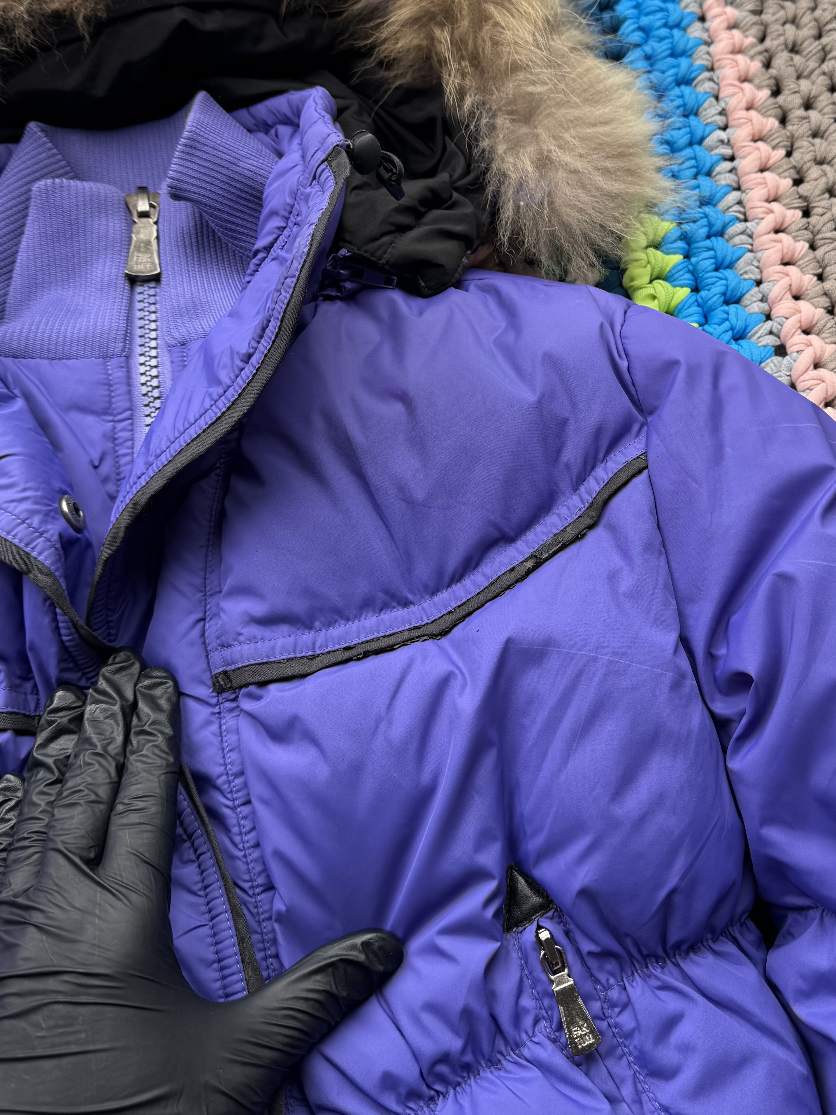 If Six Was Nine Vintage Down Cropped Hooded Jacket With Fur (D10) Size S / US 4 / IT 40 - 5 Thumbnail