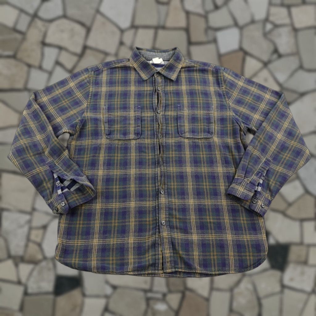 Carbon2Cobalt VINTAGE Carbon 2 Cobalt Shirt Mens Green Plaid Flannel Button-Up Long Sleeve Workwear M Adult Green Mens Size US M / EU 48-50 / 2 - 1 Thumbnail