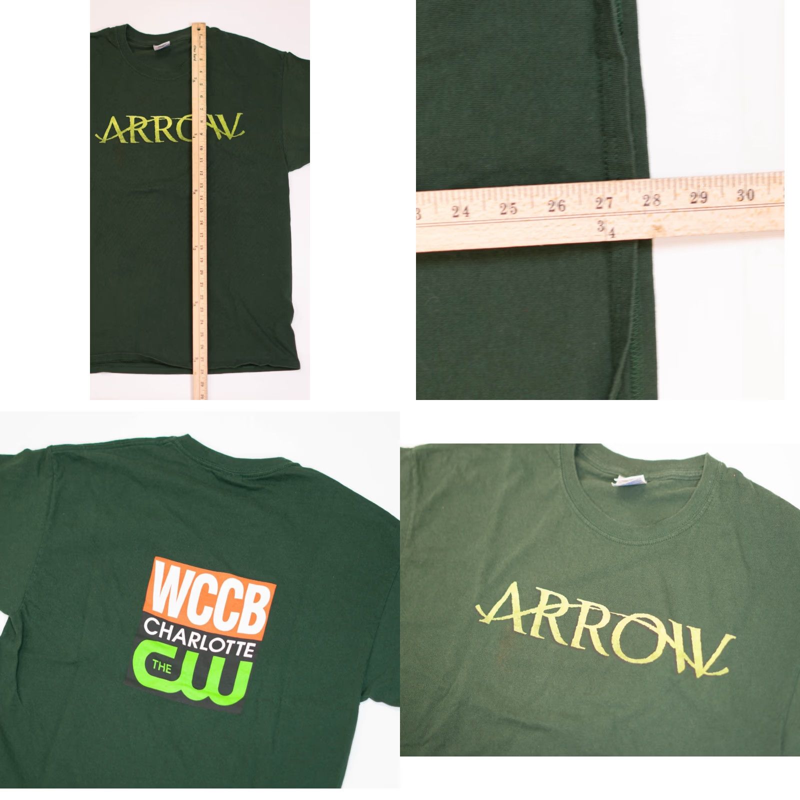 Gildan VINTAGE Gildan CW ARROW TV SERIES Green T-Shirt L Men Crew Neck Short Sleeve Graphic Tee Logo DC Comics Green Arrow Super Hero Retro TV Show Size US L / EU 52-54 / 3 - 8 Thumbnail