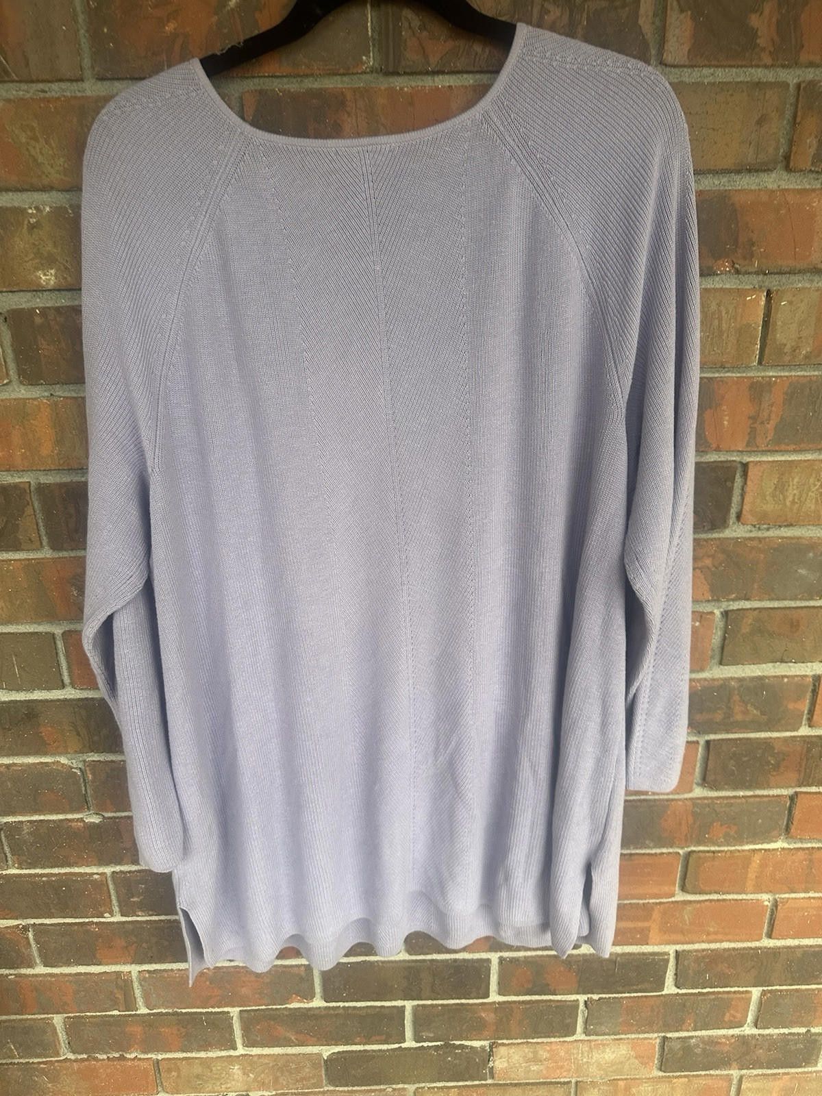 Designer J Jill Women's Plus Size Lavender Sweater - Size 3X Size 3XL / US 20-22 - 7 Thumbnail