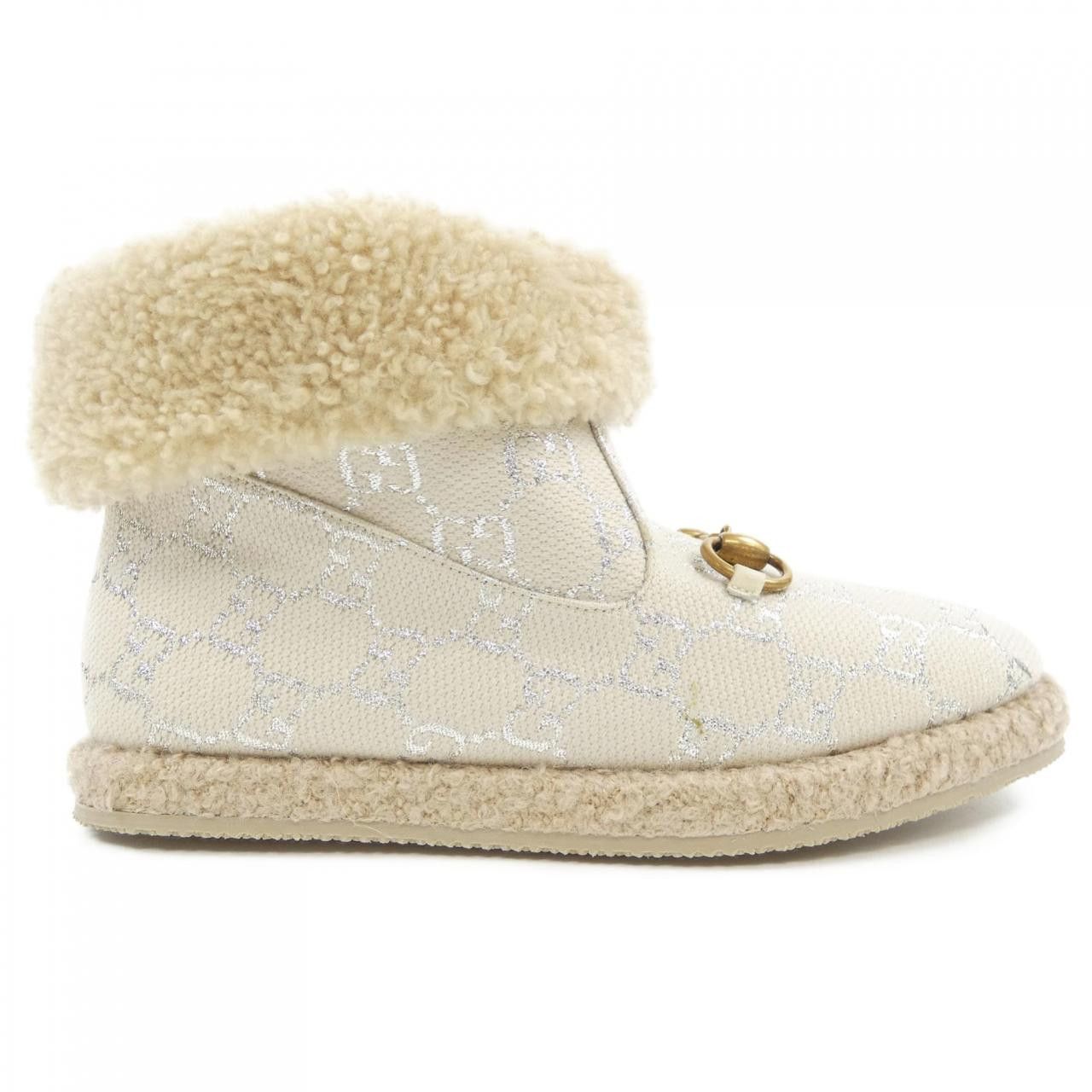 Gucci Gucci Gucci Shearling Boots Natural Material Shoes 629086 2C810 DUTY FREE for USA Size ONE SIZE - 1 Thumbnail