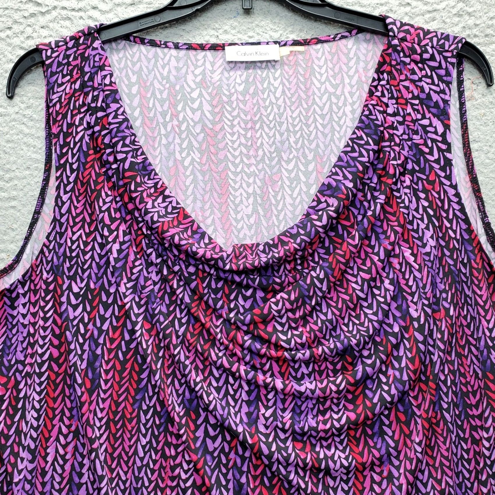Calvin Klein Calvin Klein Tank Top Womens 2X Multicolor Printed Stretch Sleeveless Cowl Neck Tank Top Womens 2X Multicolor Printed Stretch Sleeveless Cowl Neck Size XXL / US 16-18 / IT 52-54 - 7 Thumbnail