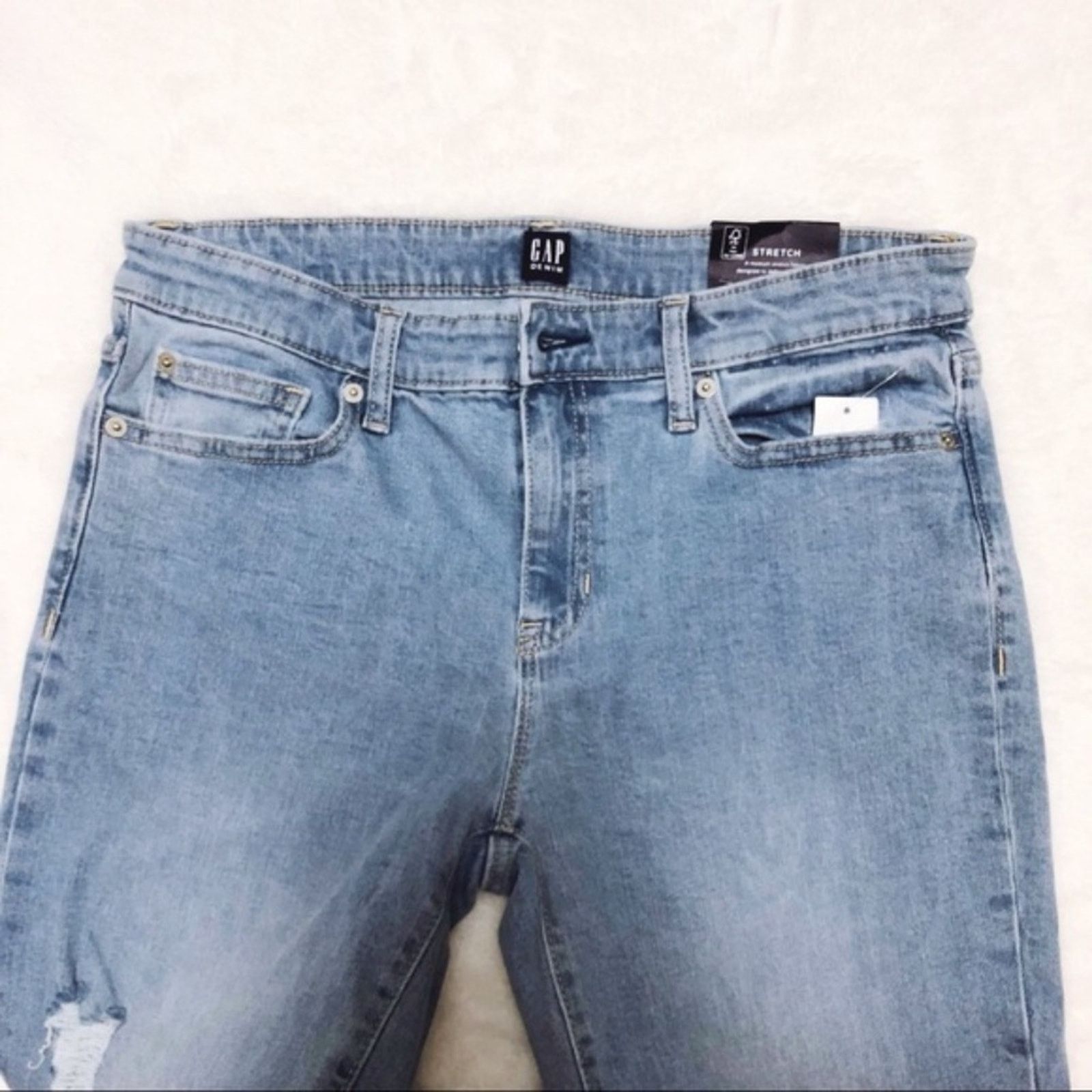 Gap GAP Low Rise Straight Crop Jeans Size 27" / US 4 / IT 40 - 2 Thumbnail