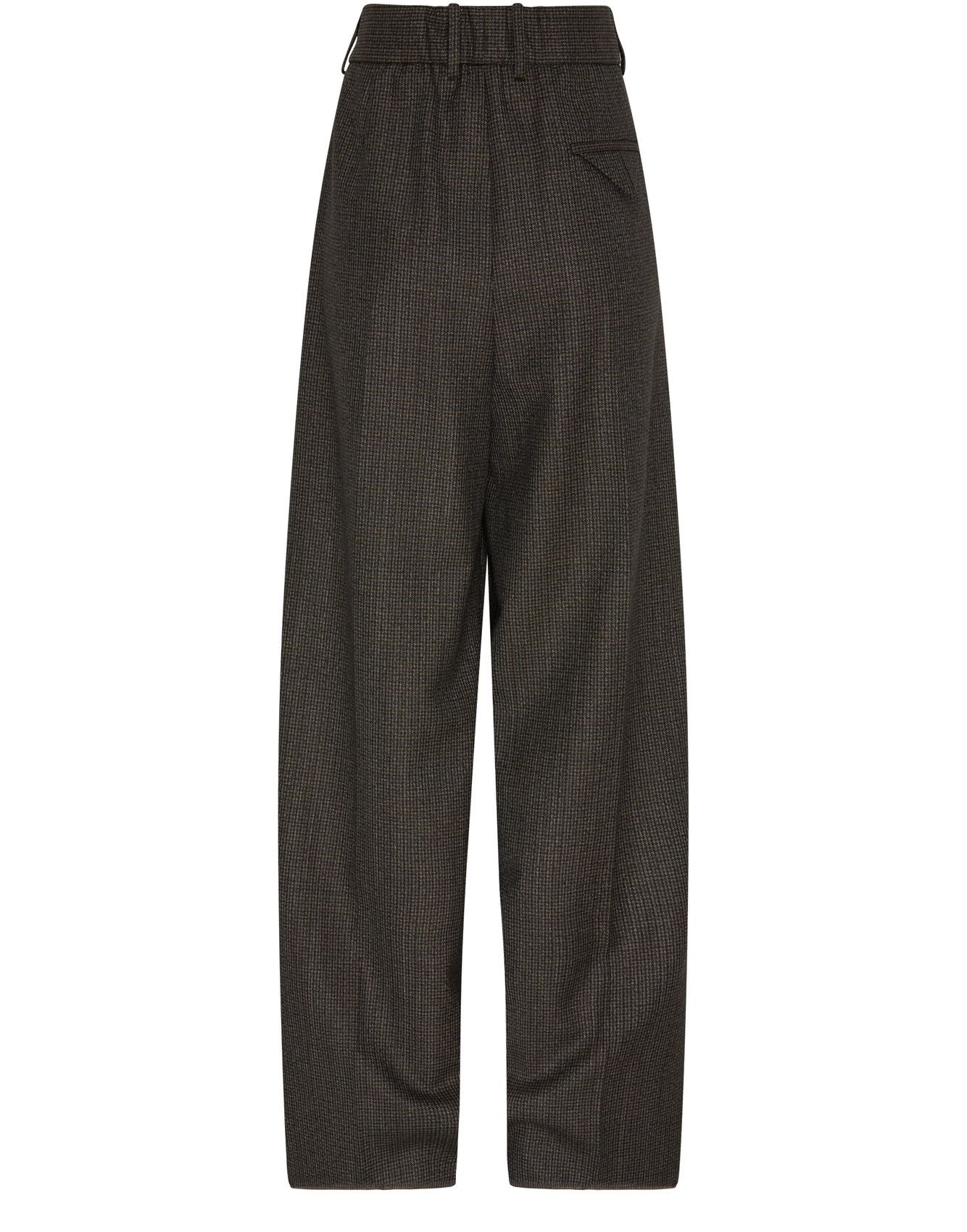 Bottega Veneta o1n1vont0125 Houndstooth Wool Trouser in Brown Size 27" / US 4 / IT 40 - 5 Thumbnail