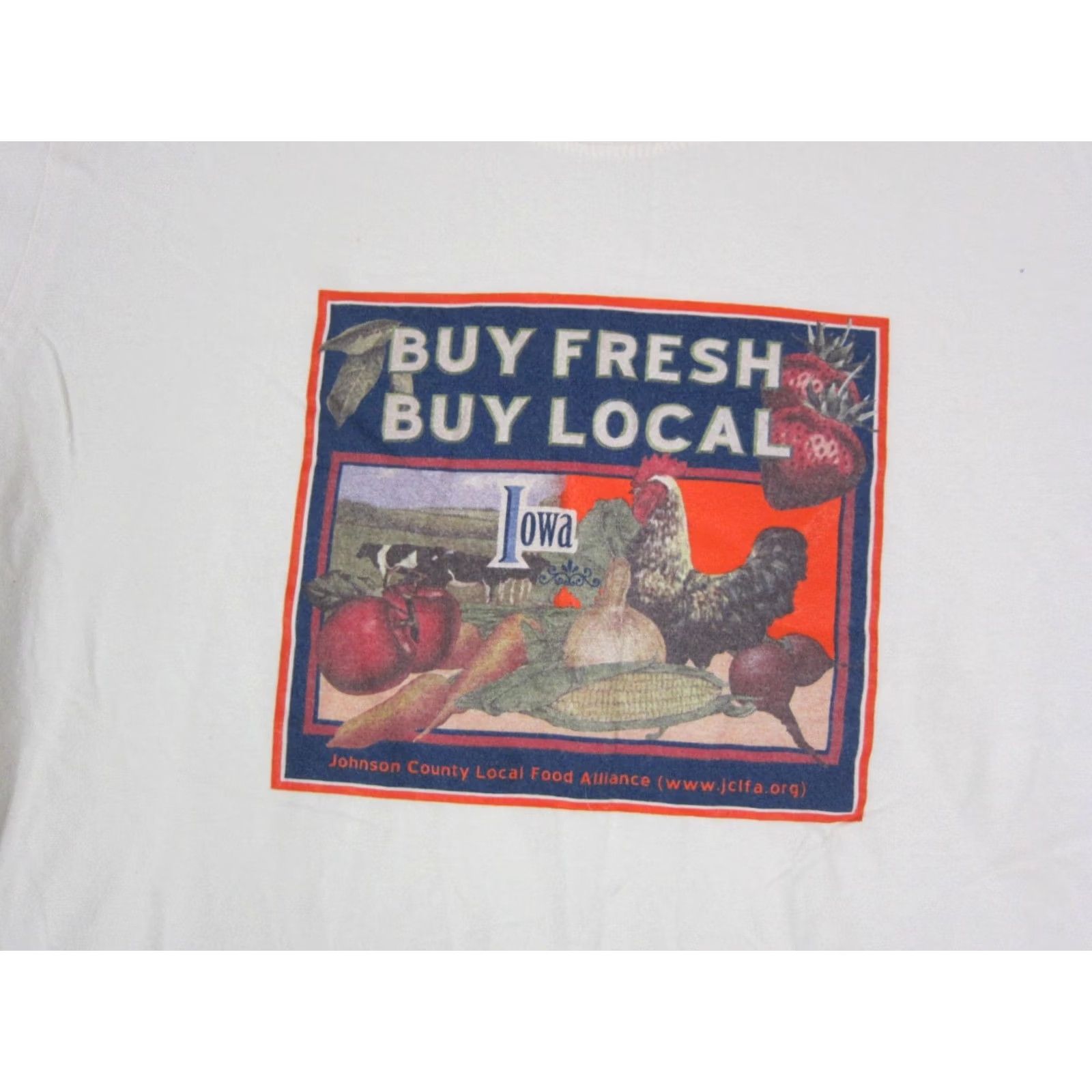 Vintage VINTAGE Canvas Shirt Mens XL White Farmers Market City Outdoor 90s Theme T-Shirt Size US XL / EU 56 / 4 - 2 Thumbnail