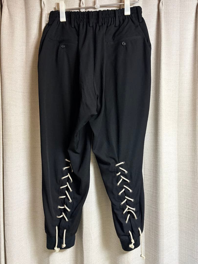 Yohji Yamamoto POUR HOMME 21ss race up pants HD-P56-100 Size US 35 - 2 Thumbnail