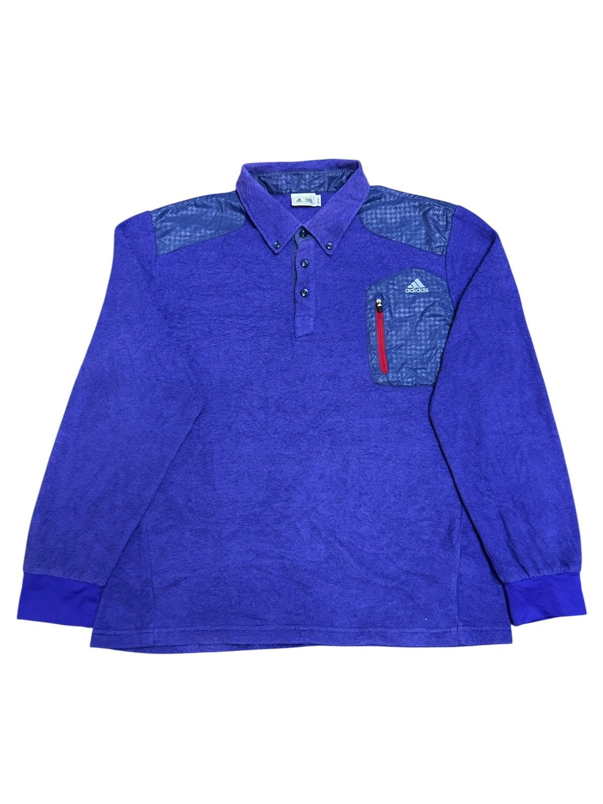 Adidas ADIDAS FLEECE POLO RARE Size US L / EU 52-54 / 3 - 1 Thumbnail