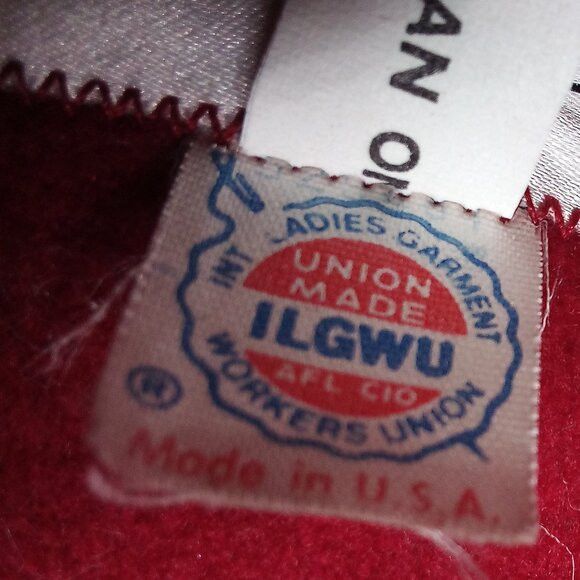 Other Vintage 60s Concept Wool Overcoat Red ILGWU Size M / US 6-8 / IT 42-44 - 5 Thumbnail