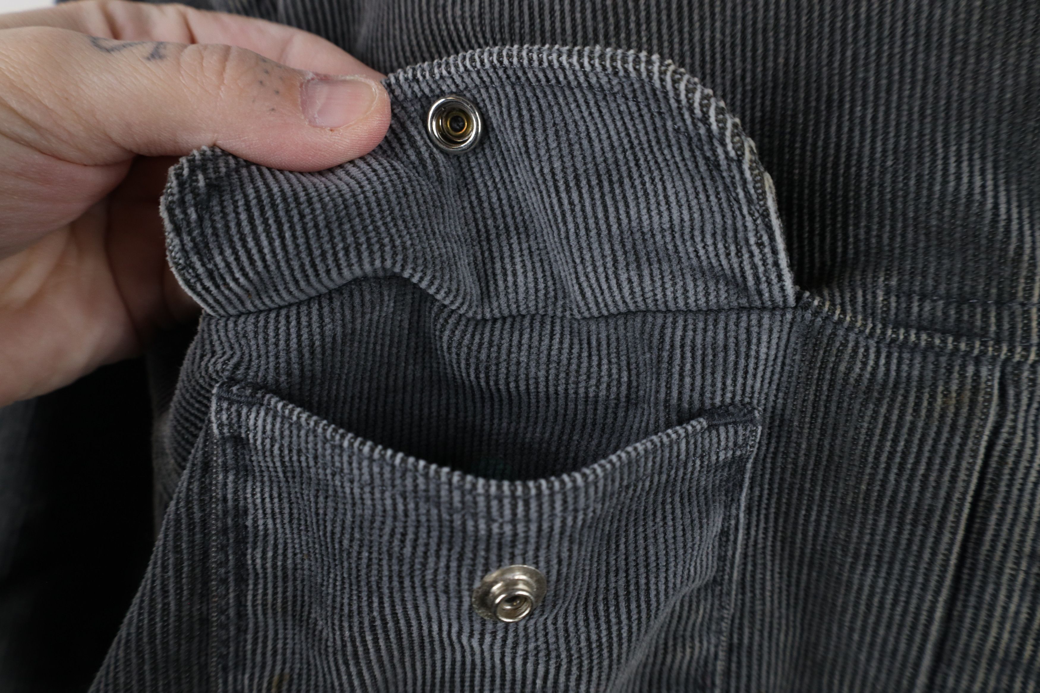 Calvin Klein × Vintage Vintage 90s Calvin Klein Corduroy Cafe Racer Bomber Jacket Size XL / US 12-14 / IT 48-50 - 10 Thumbnail