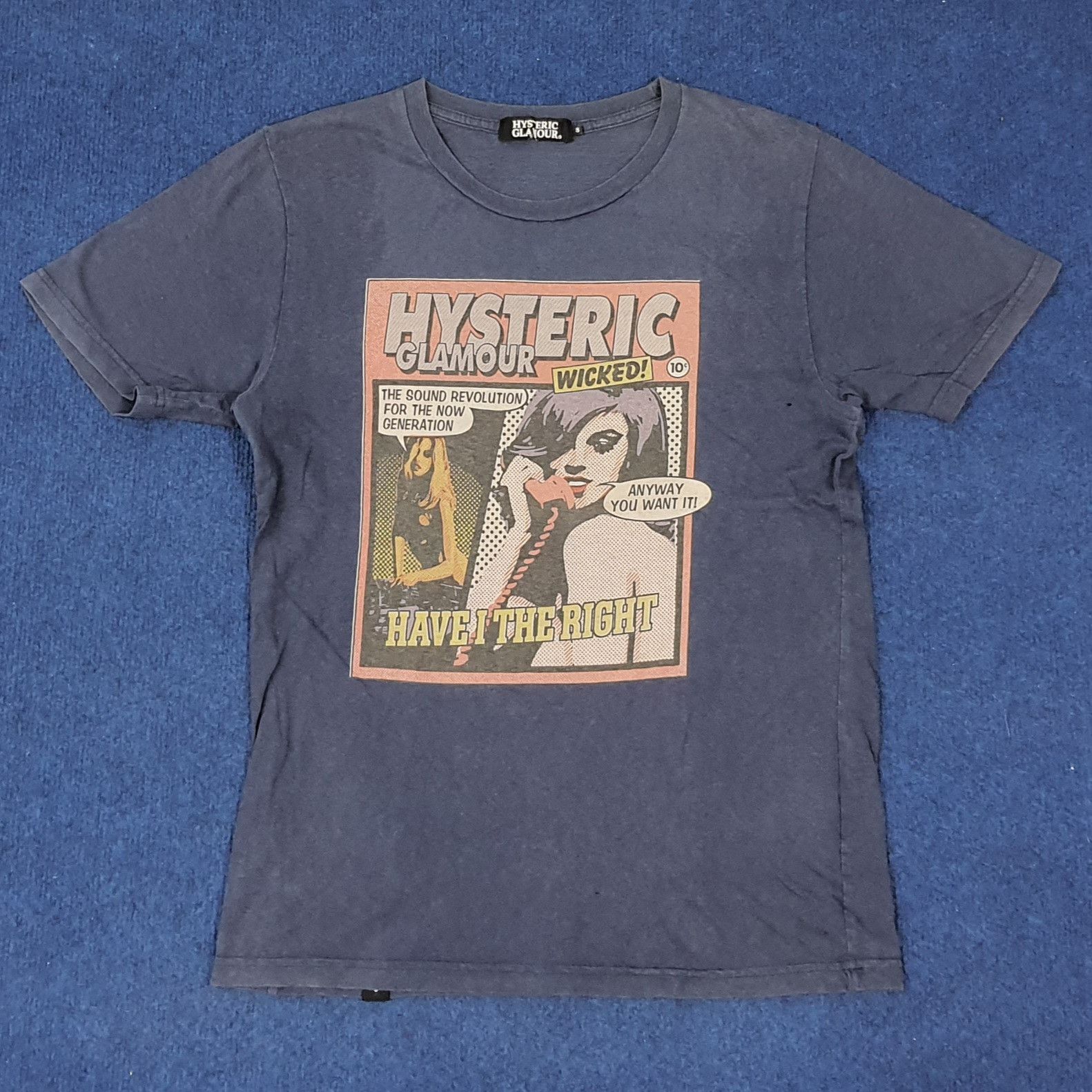 Hysteric Glamour × Japanese Brand × Vintage Vintage Hysteric Glamour Comic Style Japanese Brand Tshirt Size US S / EU 44-46 / 1 - 1 Thumbnail