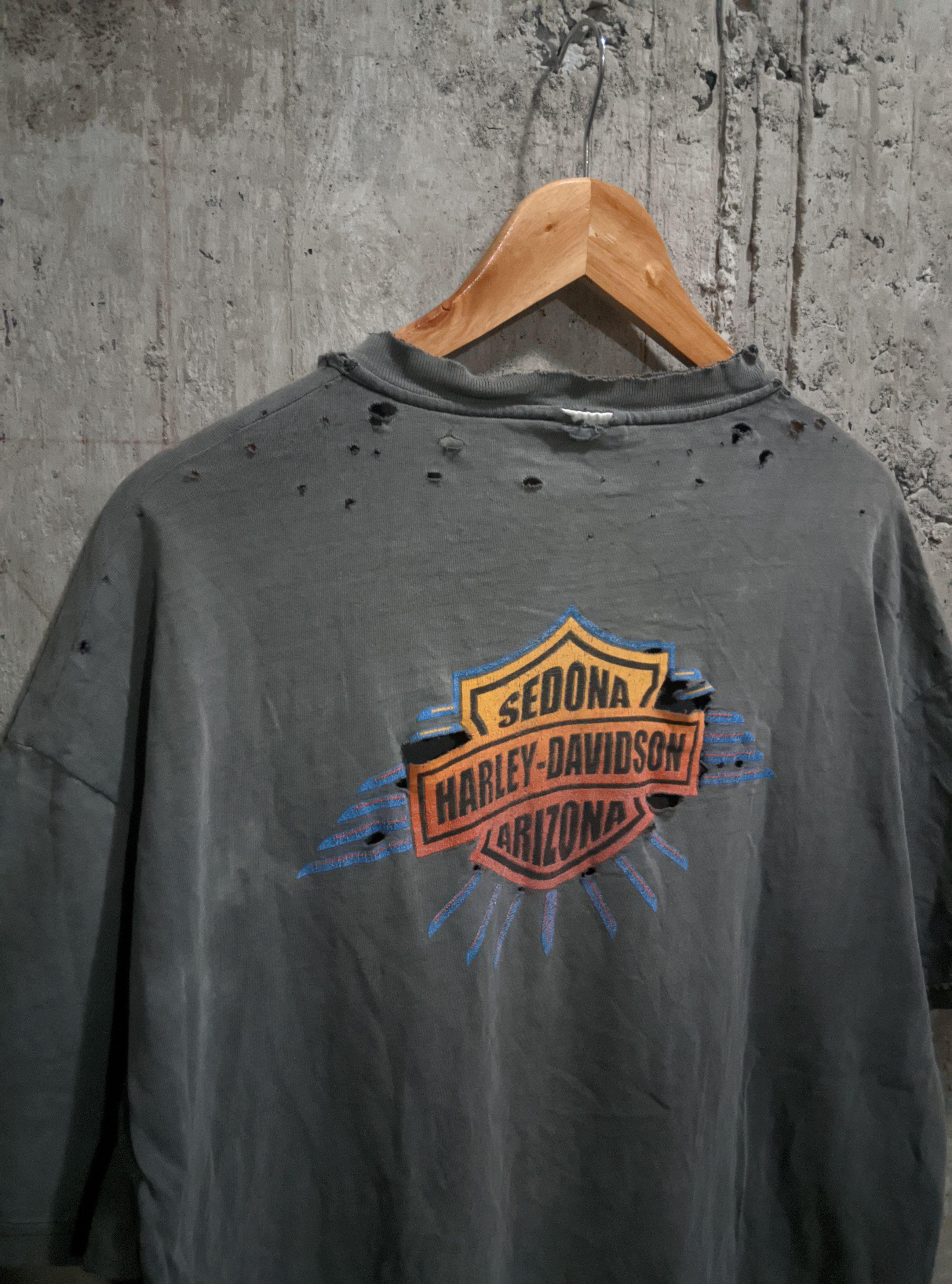 Harley Davidson Vintage 90s thrashed Harley Davidson hemp And hawg Size US XL / EU 56 / 4 - 7 Thumbnail