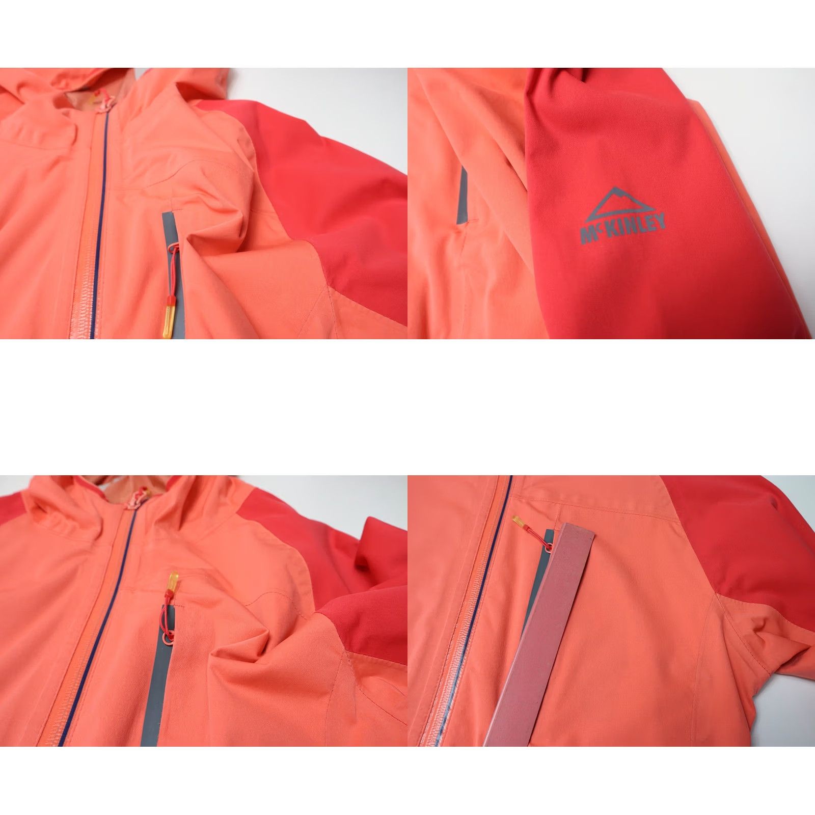 Vintage MCKINLEY Aqvamax Premium Jacket Women's UK 14 Orange Full Zip Hooded Waterproof Size XL / US 12-14 / IT 48-50 - 9 Thumbnail