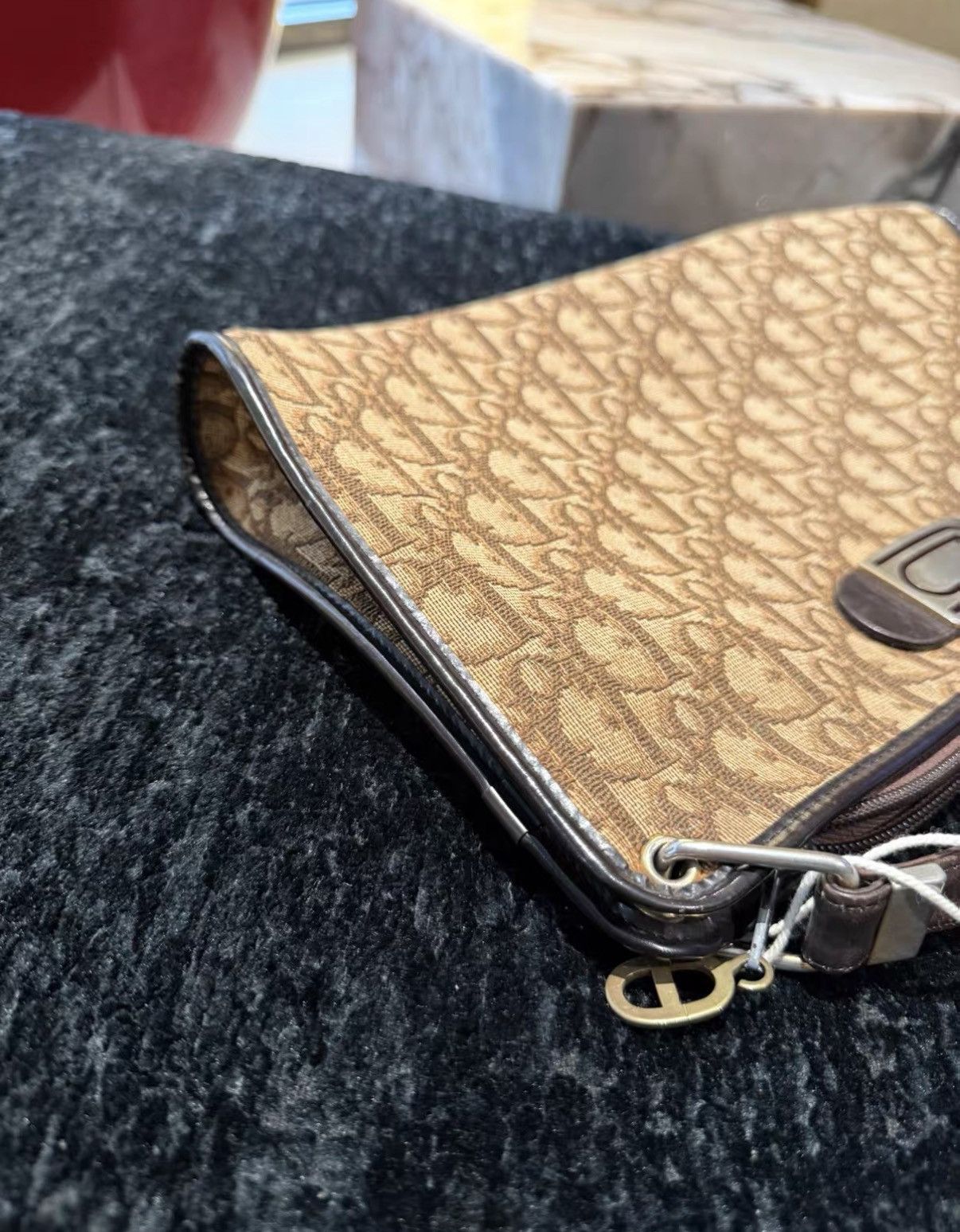 Dior Dior Vintage Brown Monogram Envelope Shoulder Bag J36 Size ONE SIZE - 4 Thumbnail