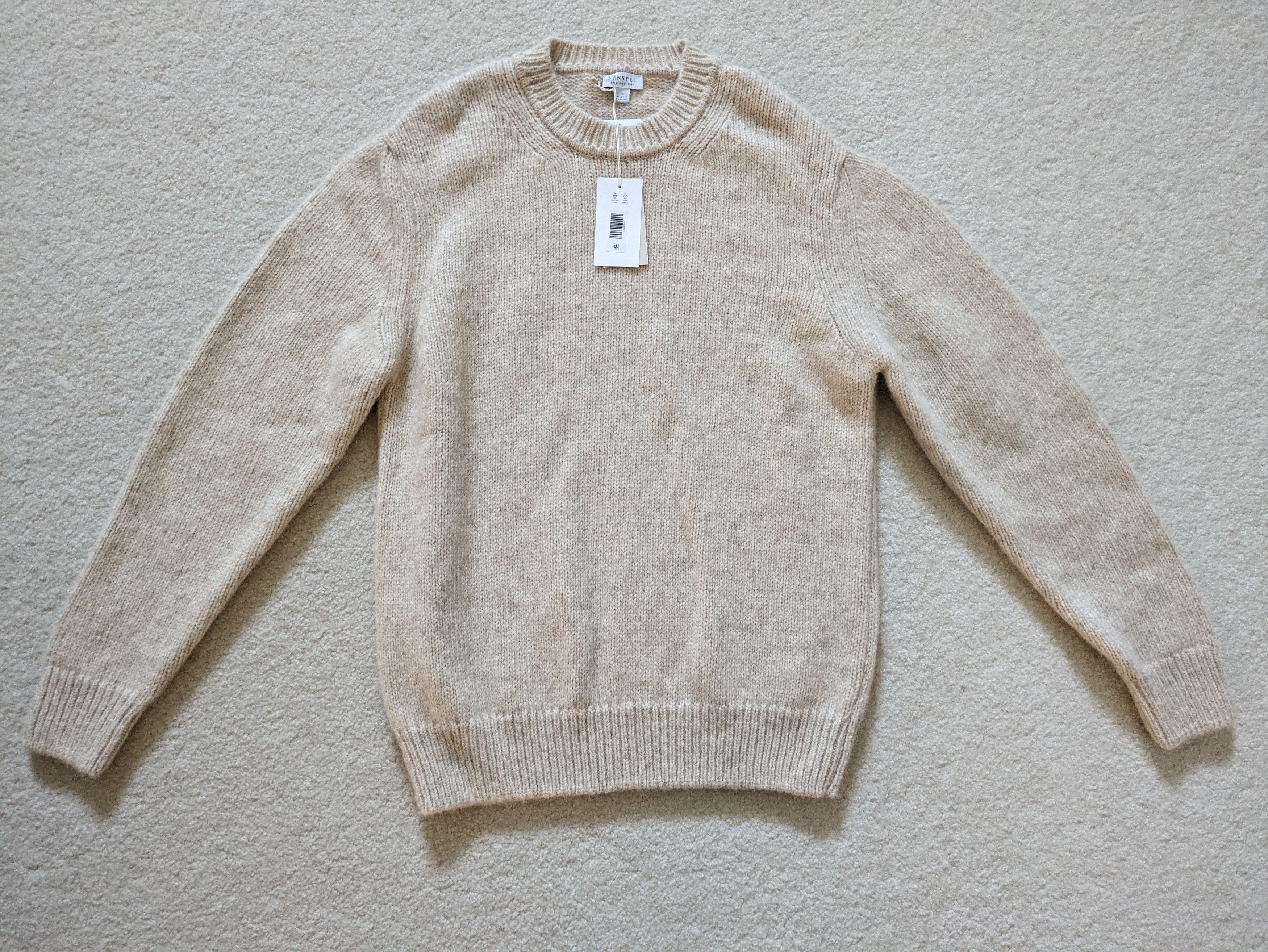 Sunspel Alpaca Blend Knit Jumper Size US L / EU 52-54 / 3 - 1 Thumbnail