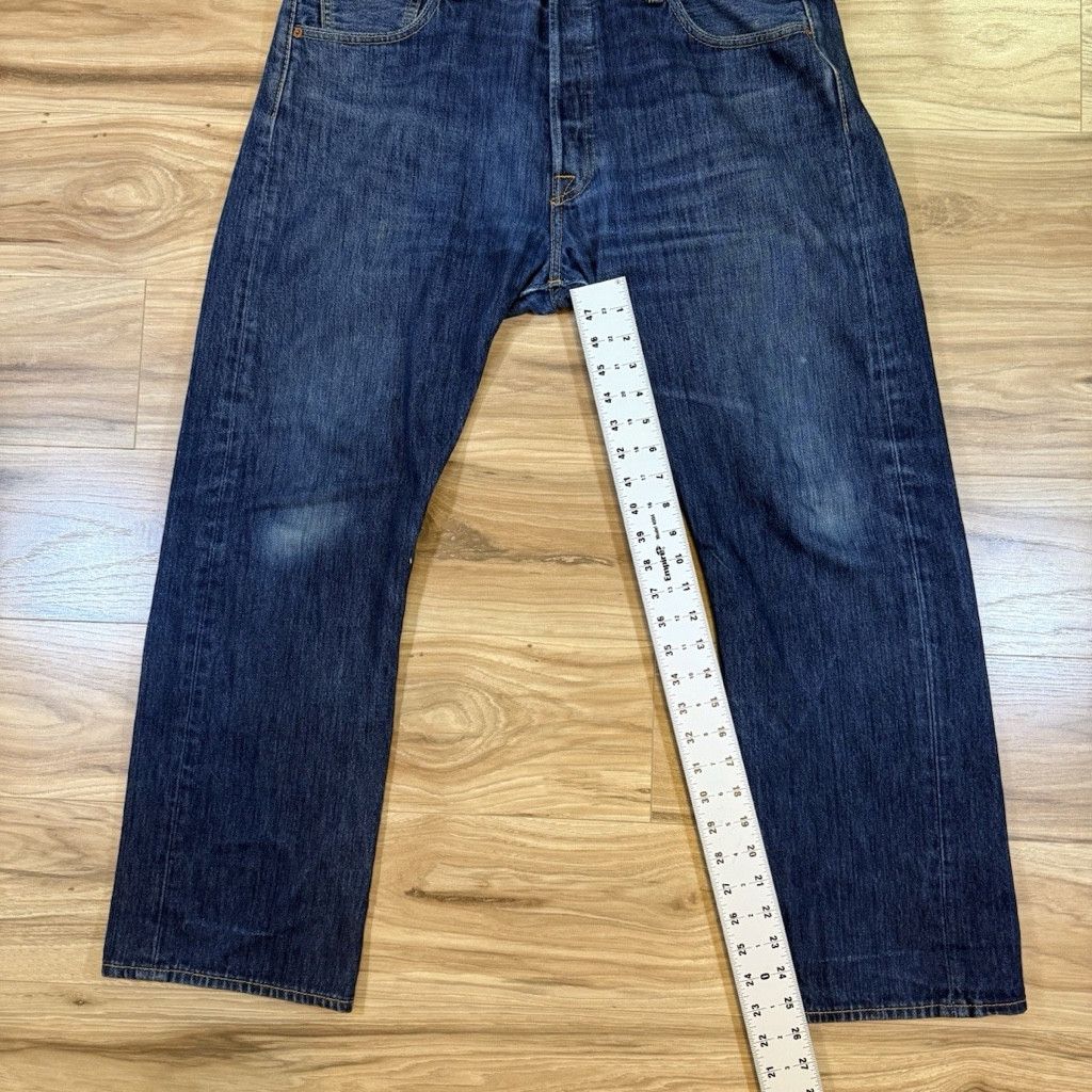 Levi's Levi’s 501 Original Fit Jeans Mens 36x29 Dark Blue Straight Size US 36 / EU 52 - 5 Thumbnail