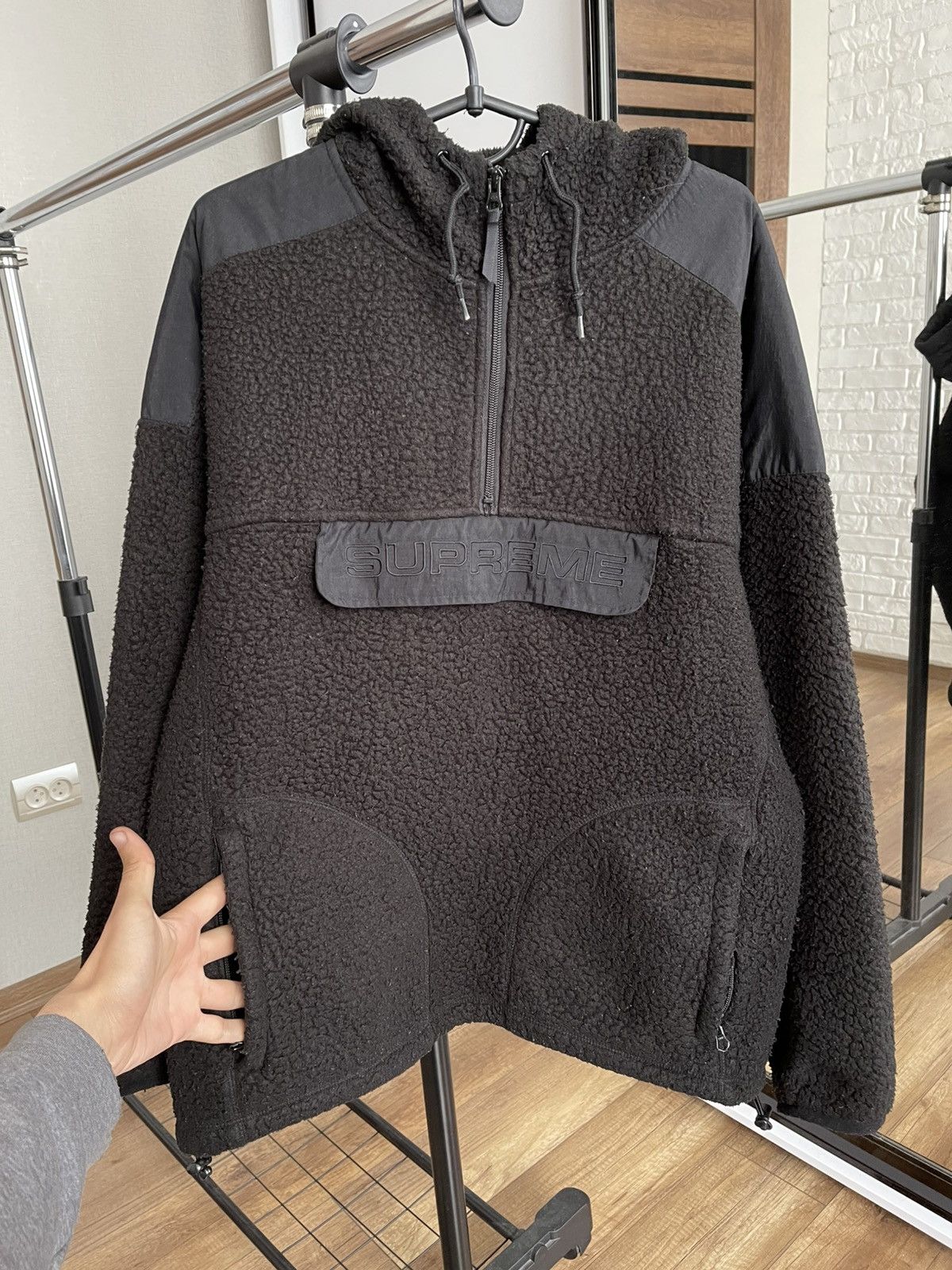Supreme Supreme Polartec Fleece Hoodie Pullover Size US L / EU 52-54 / 3 - 7 Thumbnail