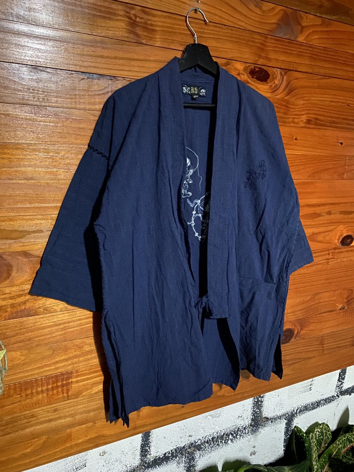 Japanese Brand Vintage Japanese Fujin Raijin Kimono Haori Style Robe Size US L / EU 52-54 / 3 - 5 Thumbnail