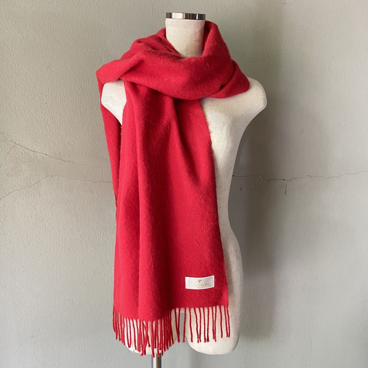 Courreges Courreges 100% Red Wool Scarf – Soft & Cozy Size ONE SIZE - 14 Thumbnail