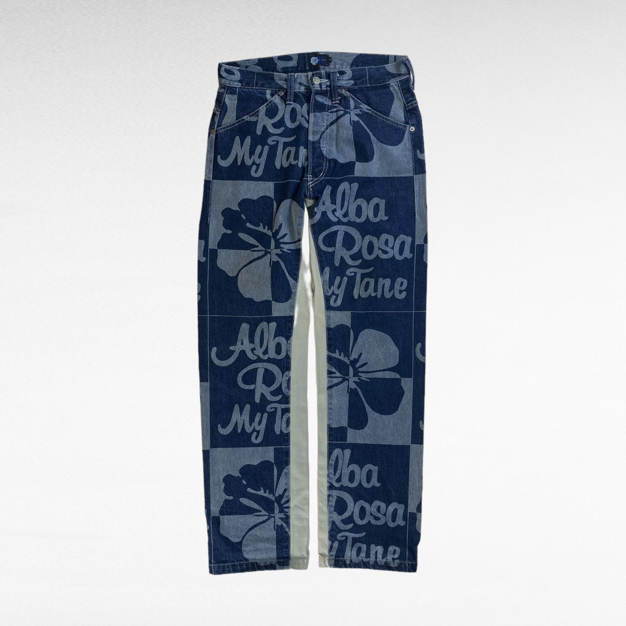Vintage ALBA ROSA 90s Y2K All-Over Pattern Denim Pants Size 32 Size US 32 / EU 48 - 1 Thumbnail