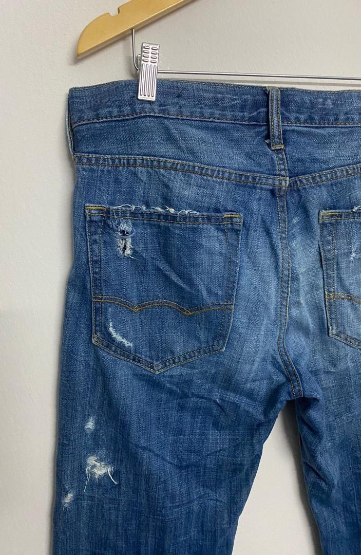 American Eagle Outfitters American Eagle Distressed Patchwork Denim Jeans Grunge Boro Size US 33 - 7 Thumbnail