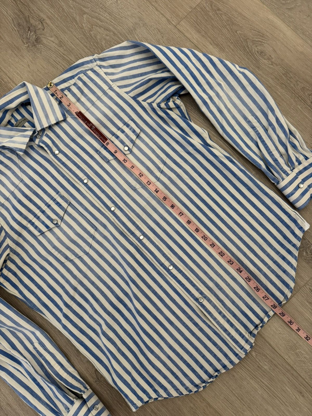 SARTORIO Sartorio Napoli Western Striped Snap Shirt Size US L / EU 52-54 / 3 - 6 Thumbnail