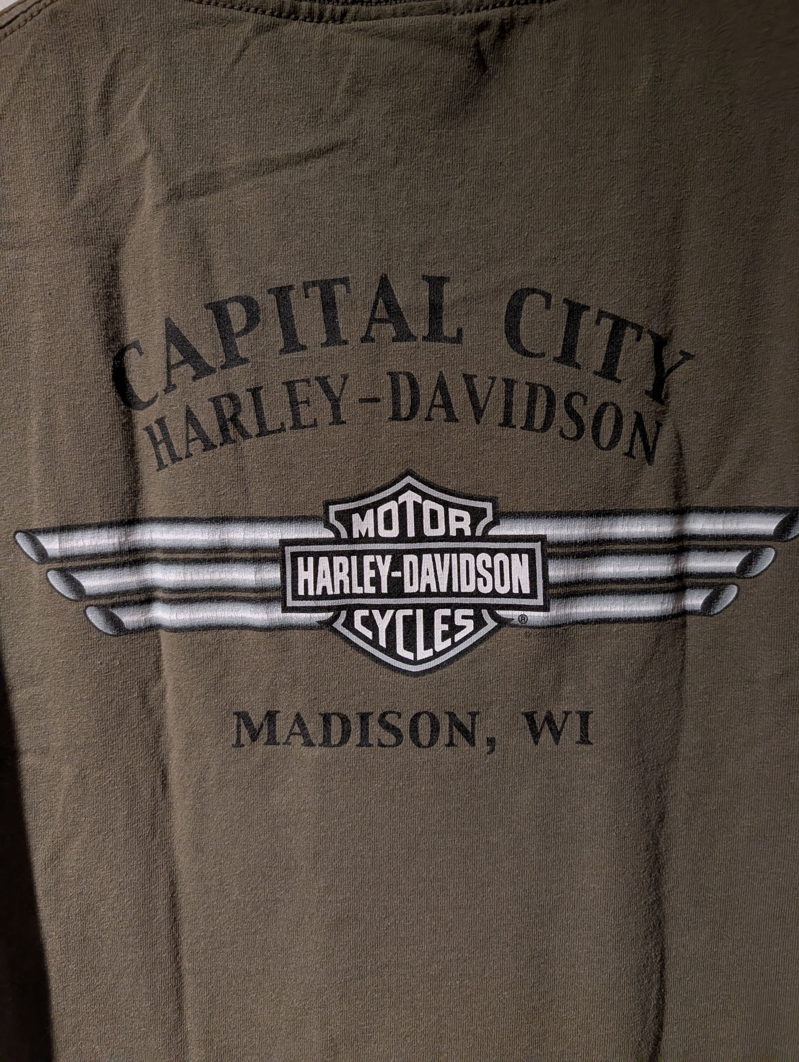 Harley Davidson VTG Harley Davidson T Shirt Capital City Madison WI Eagle Size US L / EU 52-54 / 3 - 5 Thumbnail