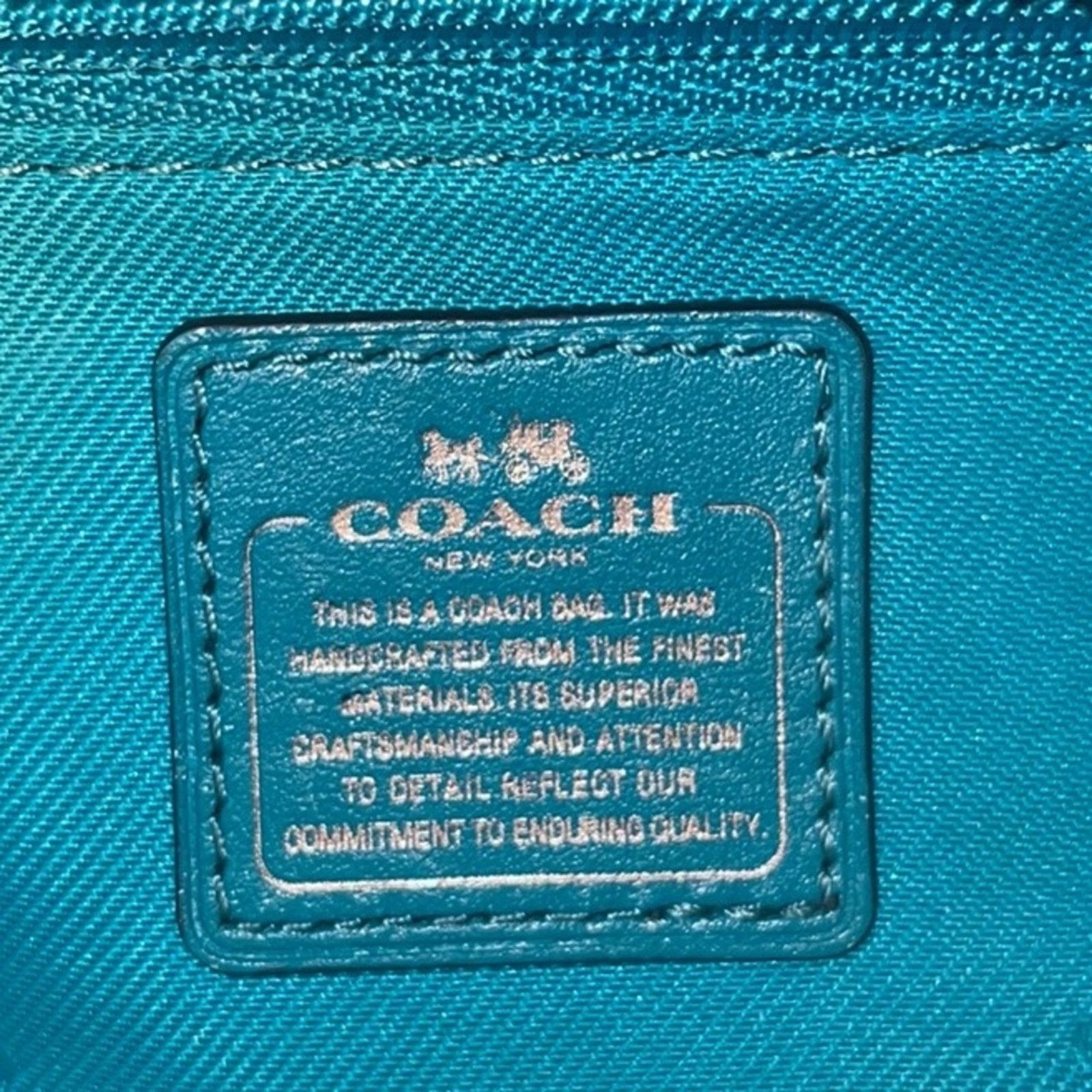 Coach Coach Swagger 27 Satchel Crossbody + Wallet Set Turquoise Size ONE SIZE - 12 Thumbnail