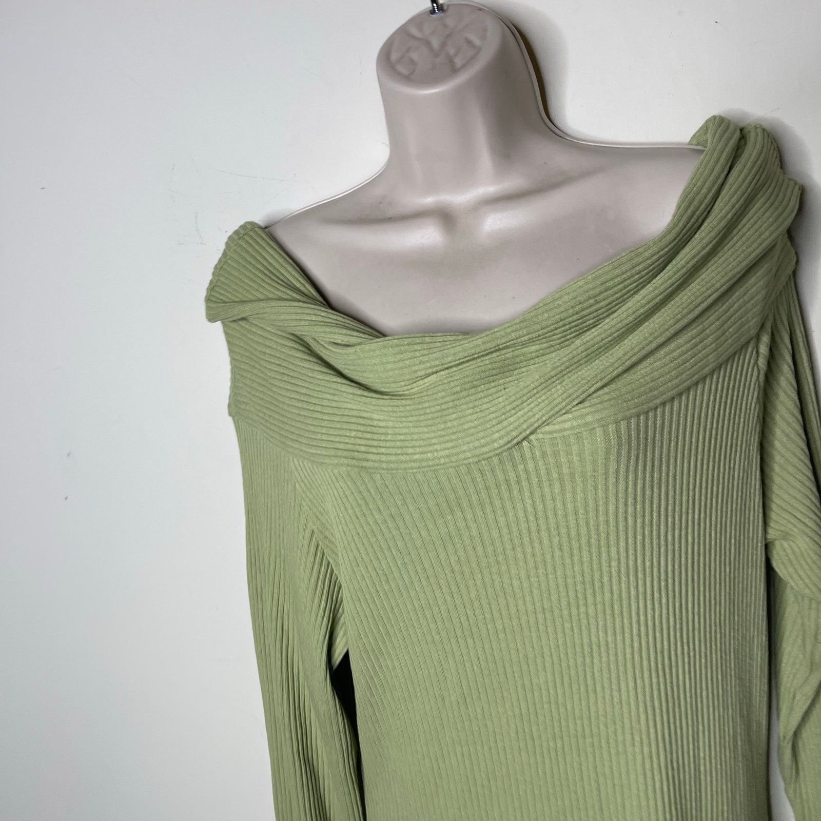 Mara Hoffman NWOT MARA HOFFMAN Light Green Stretchy Ribbed Emery Dress L Size L / US 10 / IT 46 - 7 Thumbnail