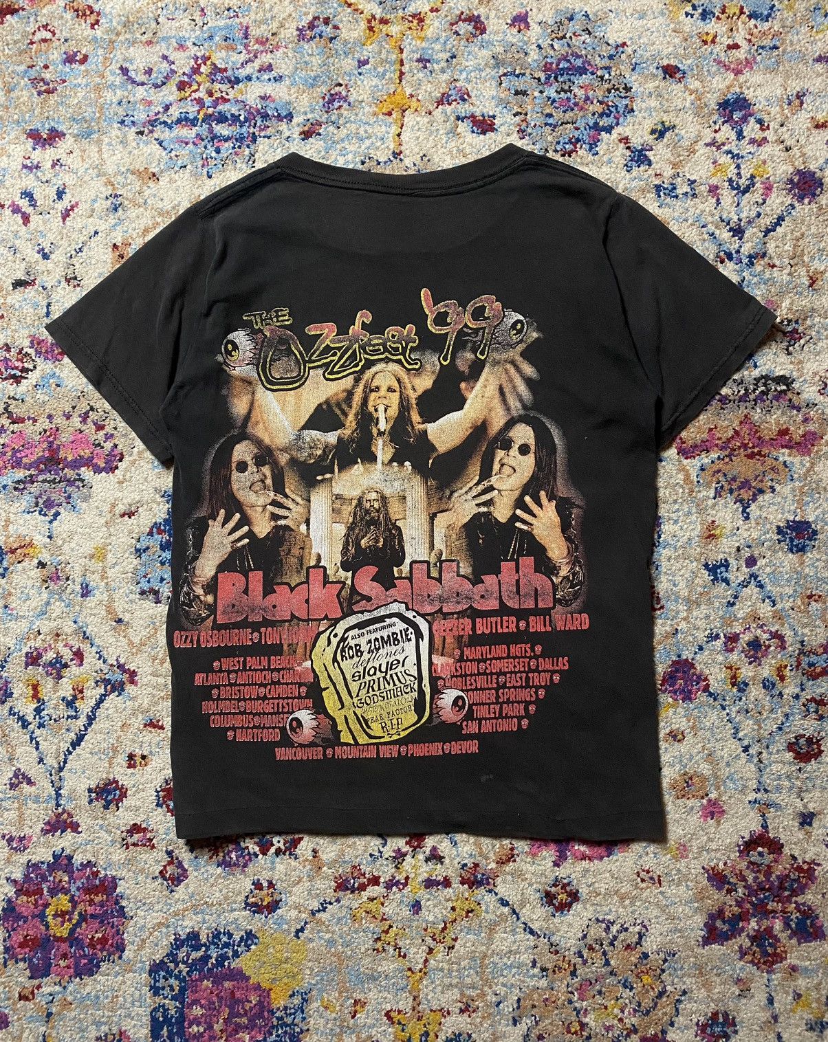 Band Tees Vintage Black Sabbath Ozzfest 99 Delta Pro Weight SS Tees M Size US M / EU 48-50 / 2 - 2 Thumbnail