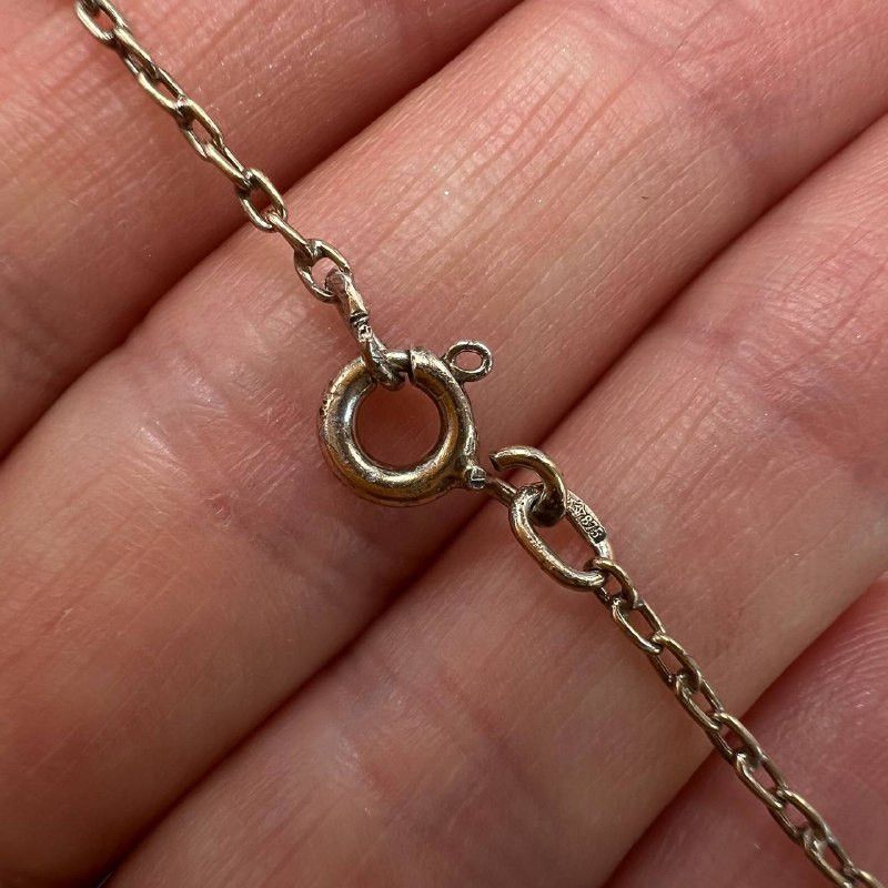 Vintage Vintage USSR Jewelry Gilt Silver 875 Heart Necklace 6.8g Size ONE SIZE - 4 Thumbnail