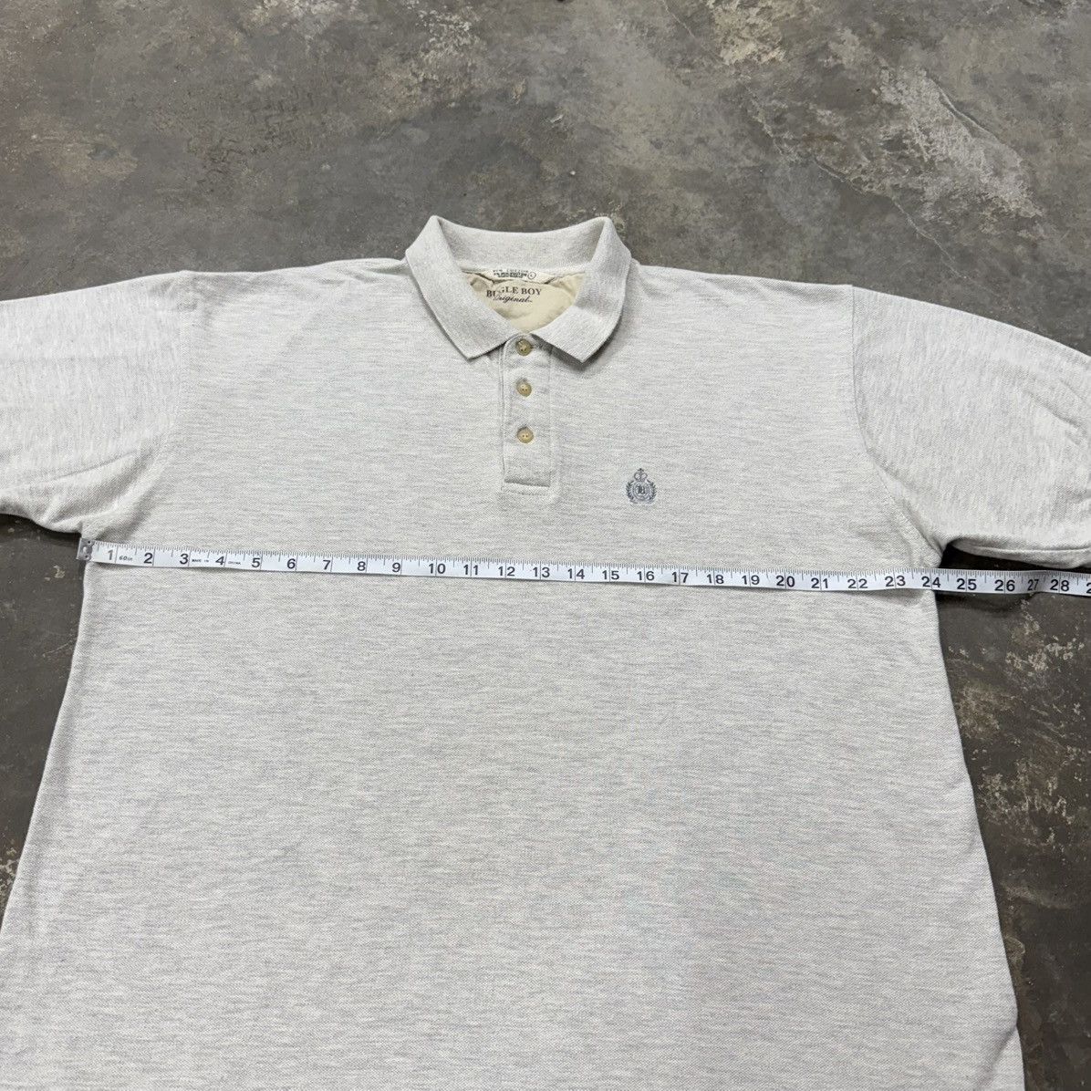 Bugle Boy Vintage Bugle Boy Minimal Gray Polo Large Size US L / EU 52-54 / 3 - 6 Thumbnail