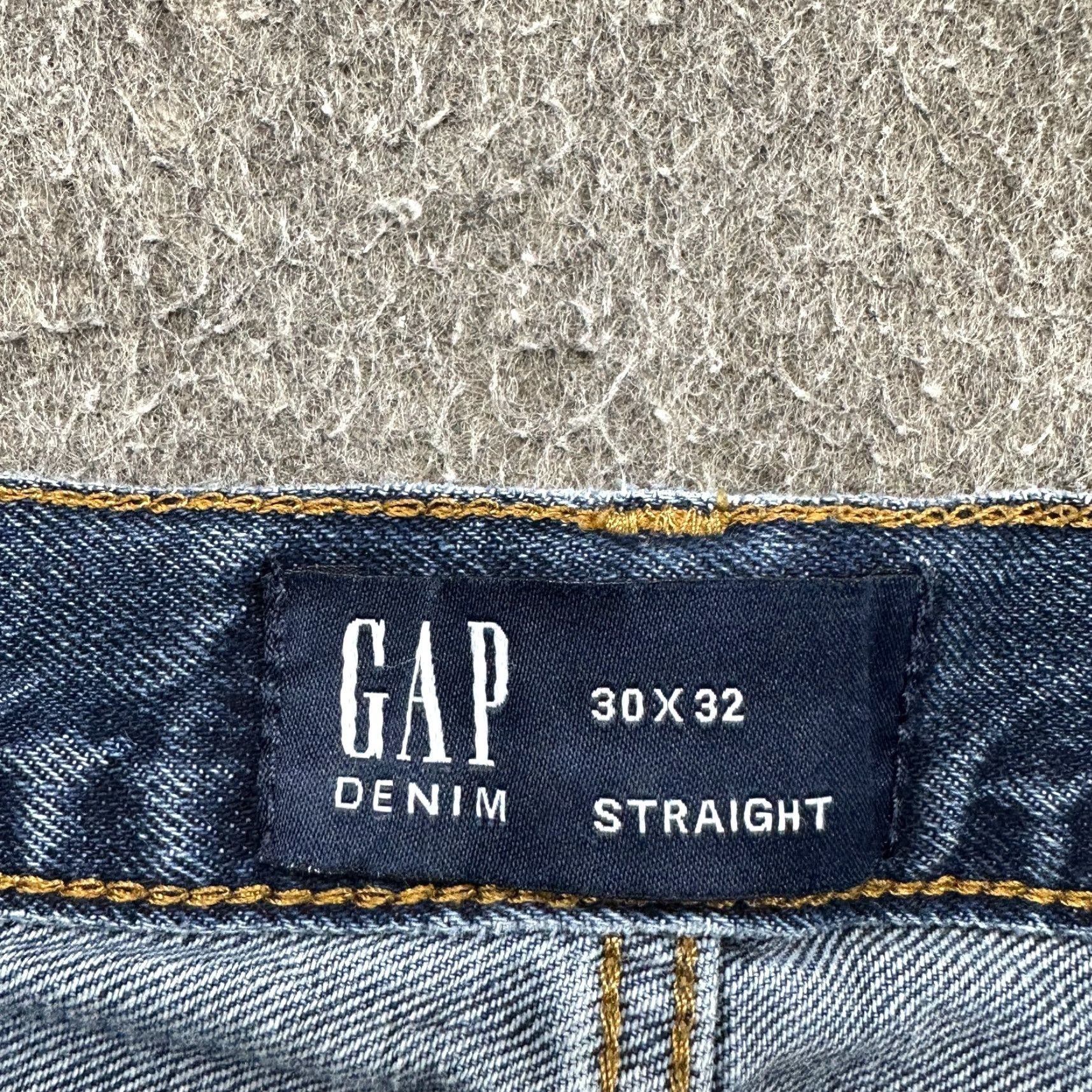 Gap Gap Jeans 30x32 Blue Straight Leg Regular Fit Medium Wash Denim Men's Jeans 90s Style Straight Comfort Pockets Stretch Regular Inseam 32" Size US 30 / EU 46 - 5 Thumbnail