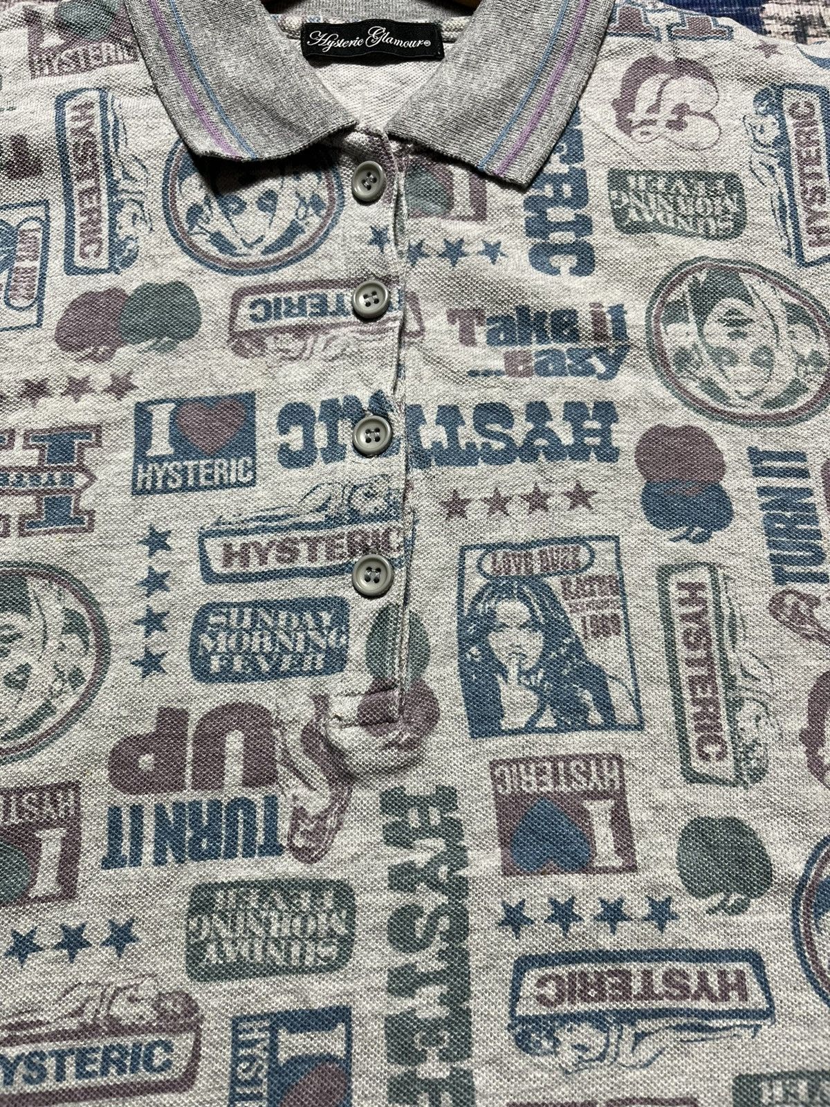 Hysteric Glamour RARE Hysteric Glamour Full Print Polo Tees Japan 🇯🇵 Size M / US 6-8 / IT 42-44 - 6 Thumbnail