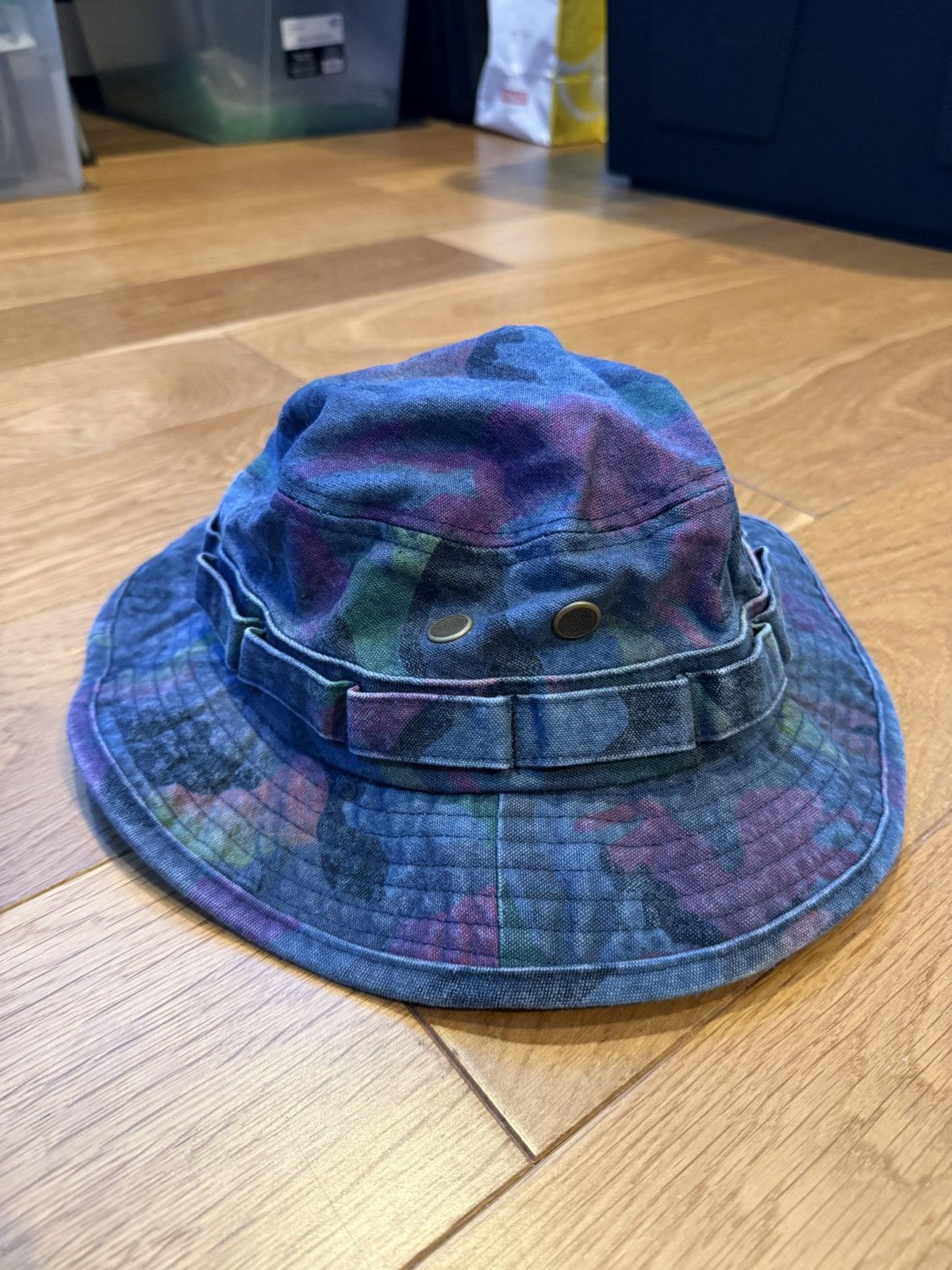 Supreme Supreme Washed Canvas Boonie SS24 “Navy Camo” Size ONE SIZE - 3 Thumbnail