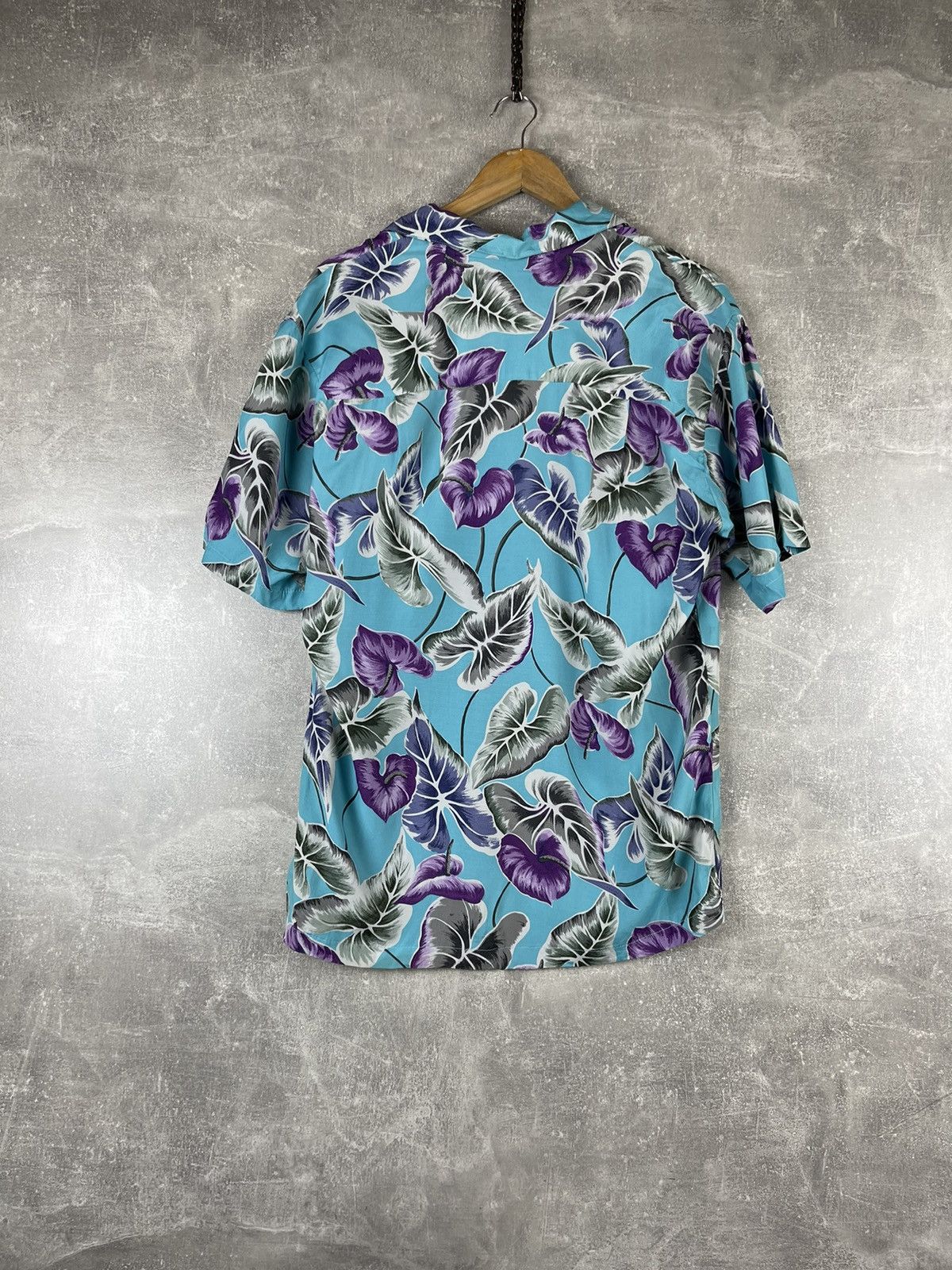 Other Pineapple Juice Hawaii Shirt Rayon Aloha Floral Blue Purple Size US S / EU 44-46 / 1 - 5 Thumbnail