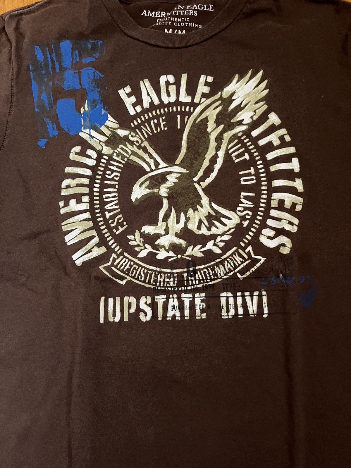 American Eagle Outfitters Mens American Eagle Outfitters Long Sleeve Shirt Brown Print Size US M / EU 48-50 / 2 - 3 Thumbnail