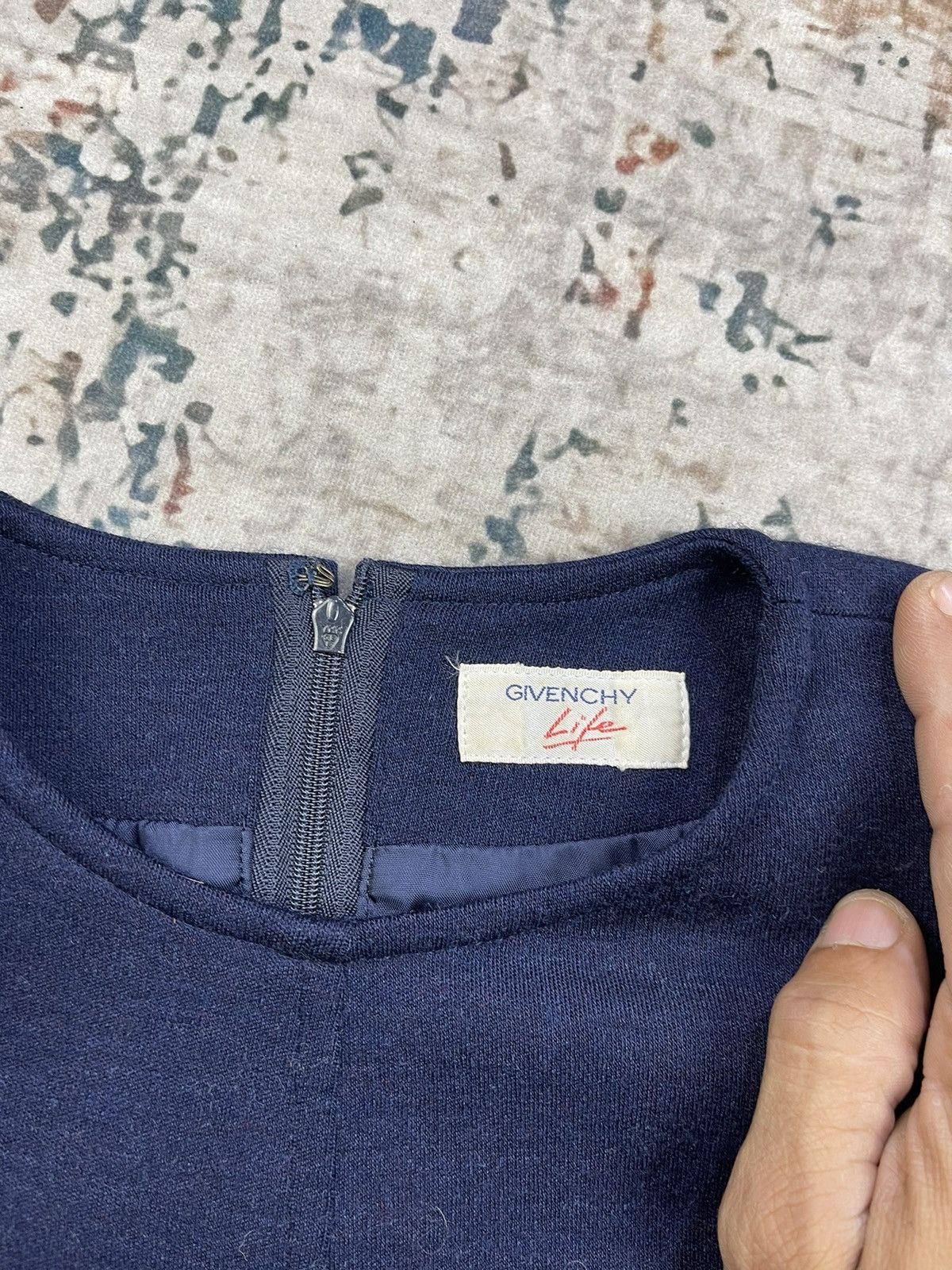 Givenchy Givenchy Life Navy Blue Ponte Shift Dress Size S / US 4 / IT 40 - 13 Thumbnail
