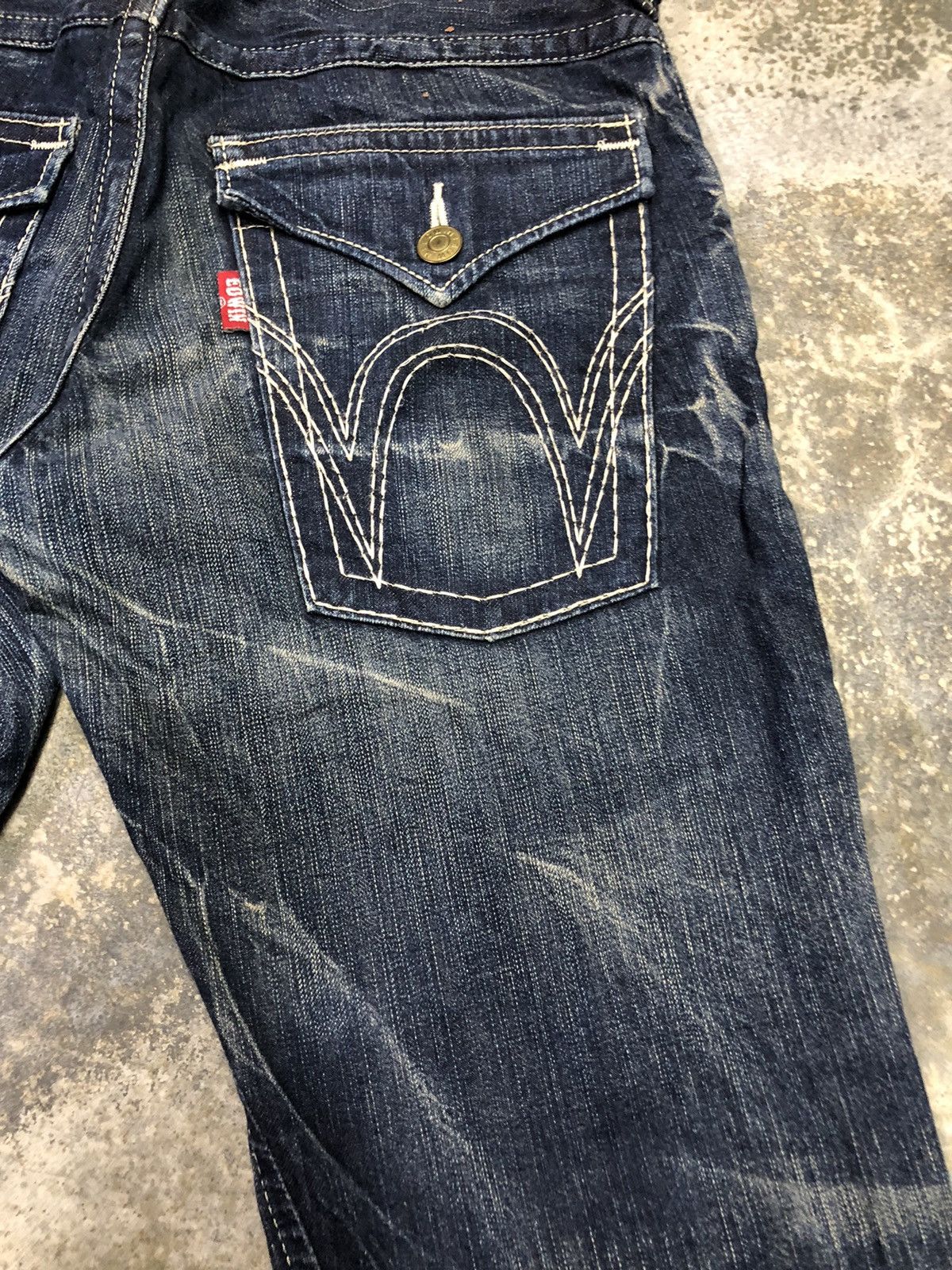 Hysteric Glamour × Japanese Brand Edwin Blue Trip Leg Twisted Washed Denim Size US 34 / EU 50 - 17 Thumbnail