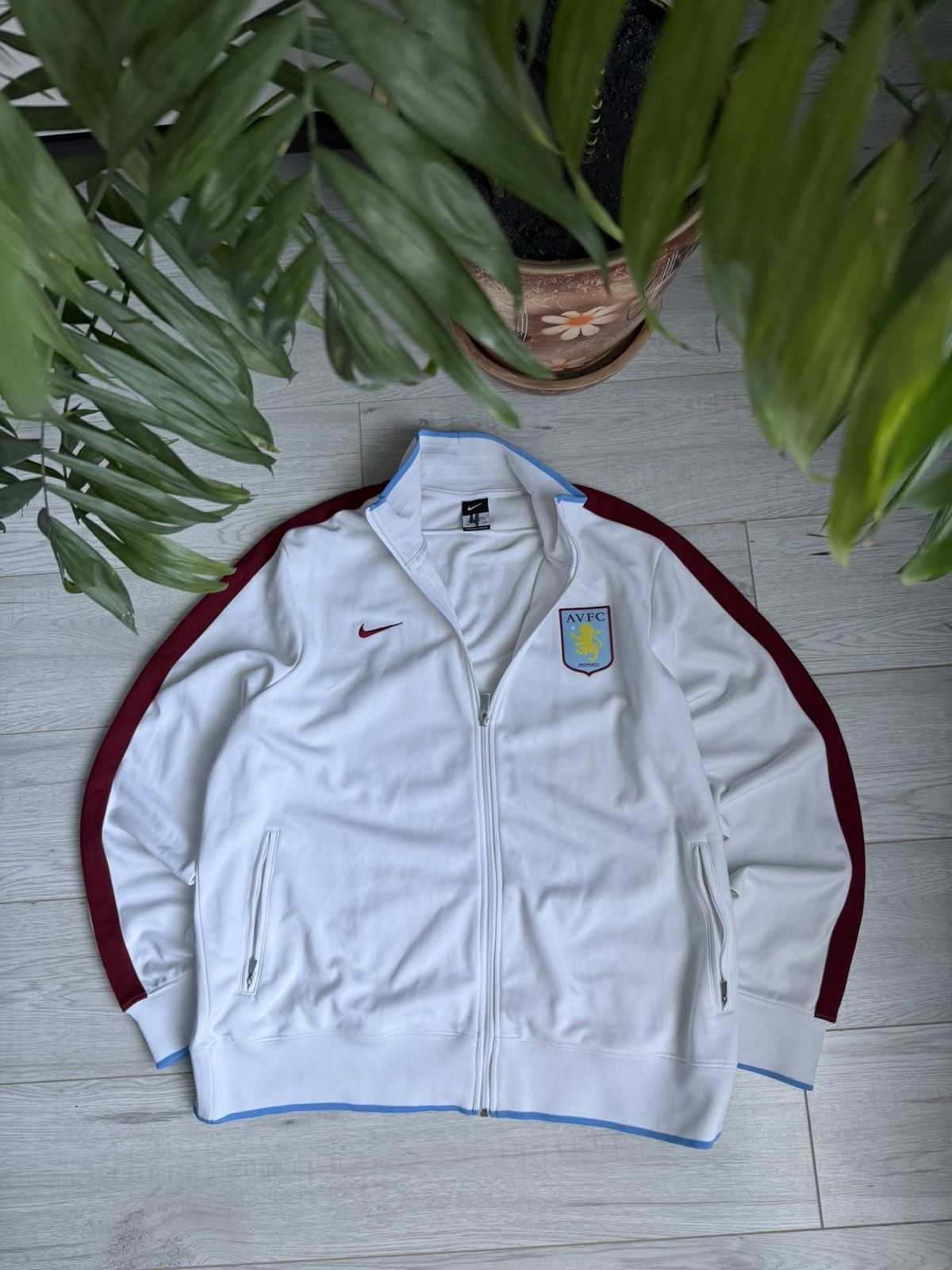 Nike × Vintage Vintage Aston Villa Nike Soccer Jersey track Jacket Size US XXL / EU 58 / 5 - 1 Thumbnail