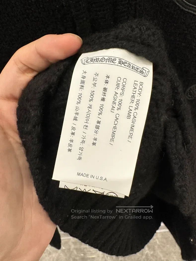 Chrome Hearts CHROME HEARTS Size L Sanskrit letter patch cashmere cardiga Size US L / EU 52-54 / 3 - 5 Thumbnail