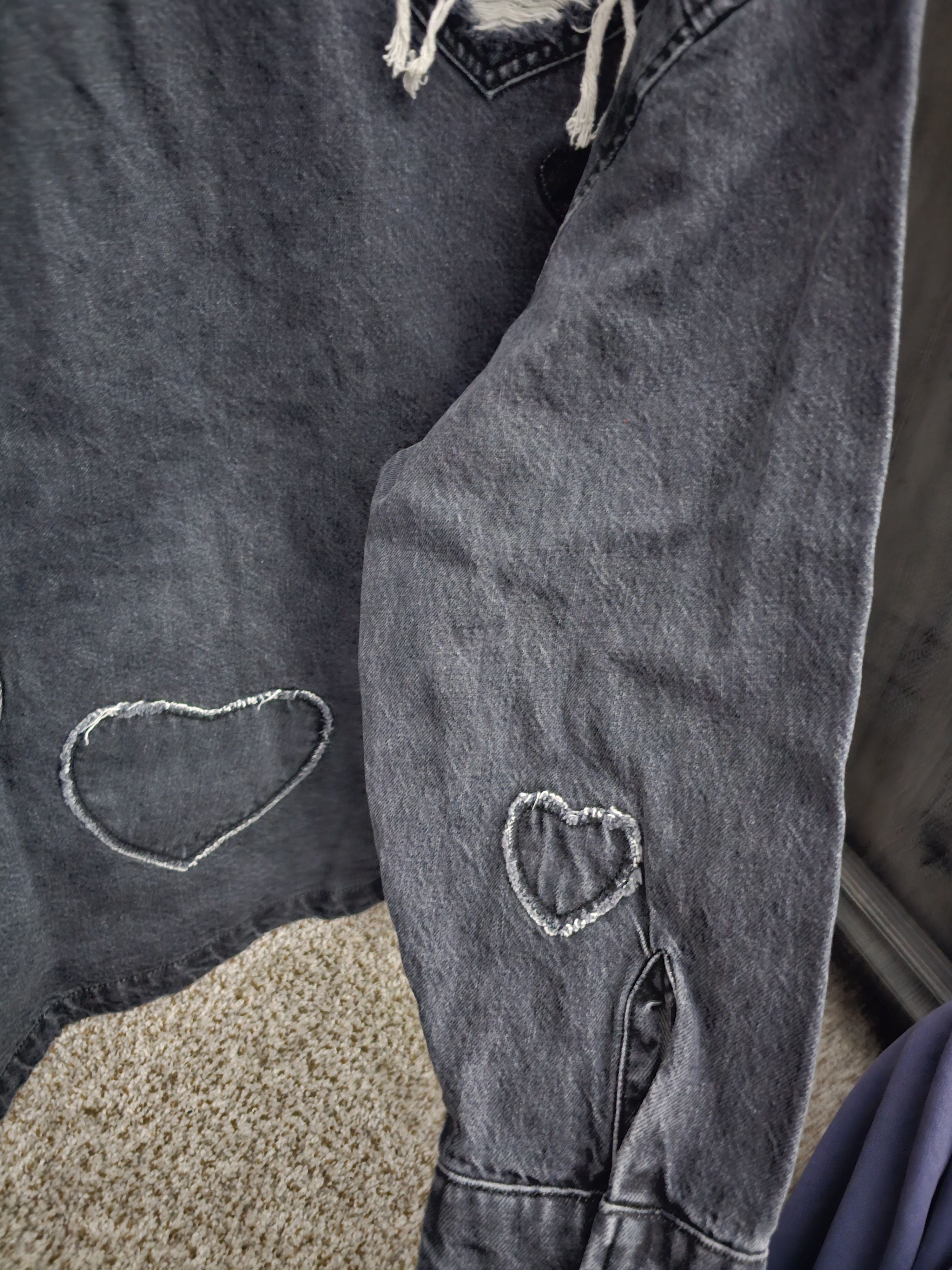 Nahmias Nahmias Heart Patch Work Denim Shirt Size US XXL / EU 58 / 5 - 20 Thumbnail