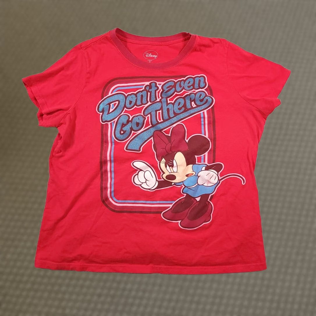 Disney Disney Minnie Mouse T-Shirt Women's 2X Short Sleeve Graphic Red Size XXL / US 16-18 / IT 52-54 - 1 Thumbnail