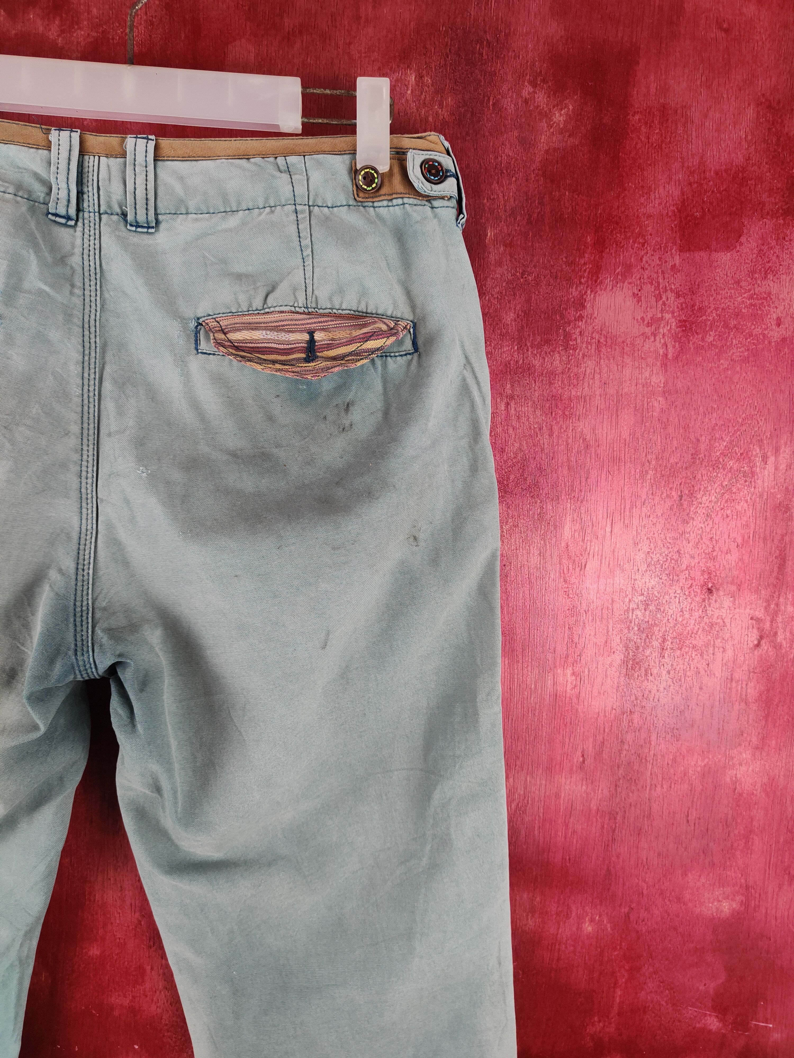 Japanese Brand Vintage Ortega Green Faded Cargo Pants N#S2828 Size US 30 / EU 46 - 13 Thumbnail