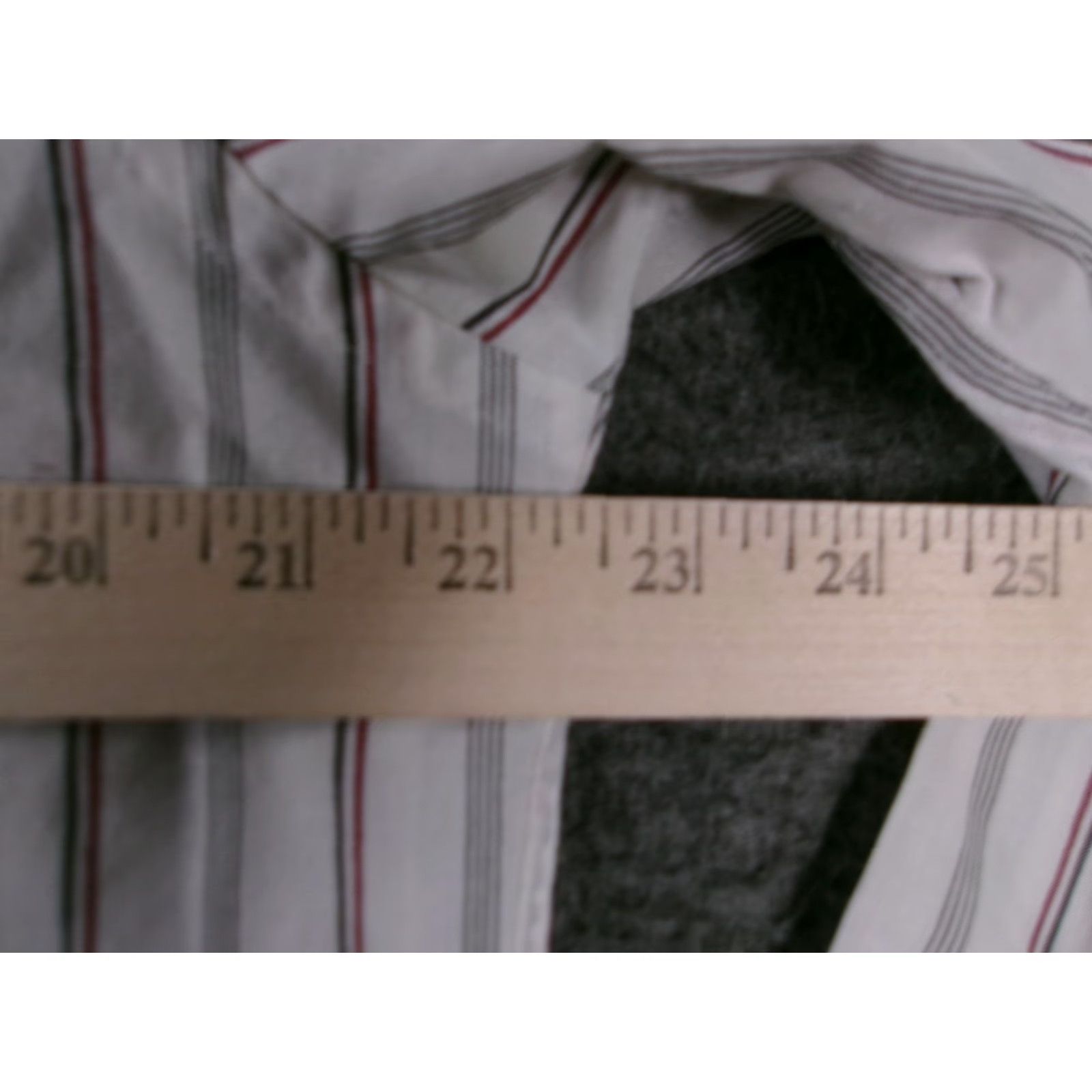 Vintage Damon Dress Shirt Mens Tall 15.5 Striped Long Sleeve White Pocket Button Up Size 42R - 3 Thumbnail